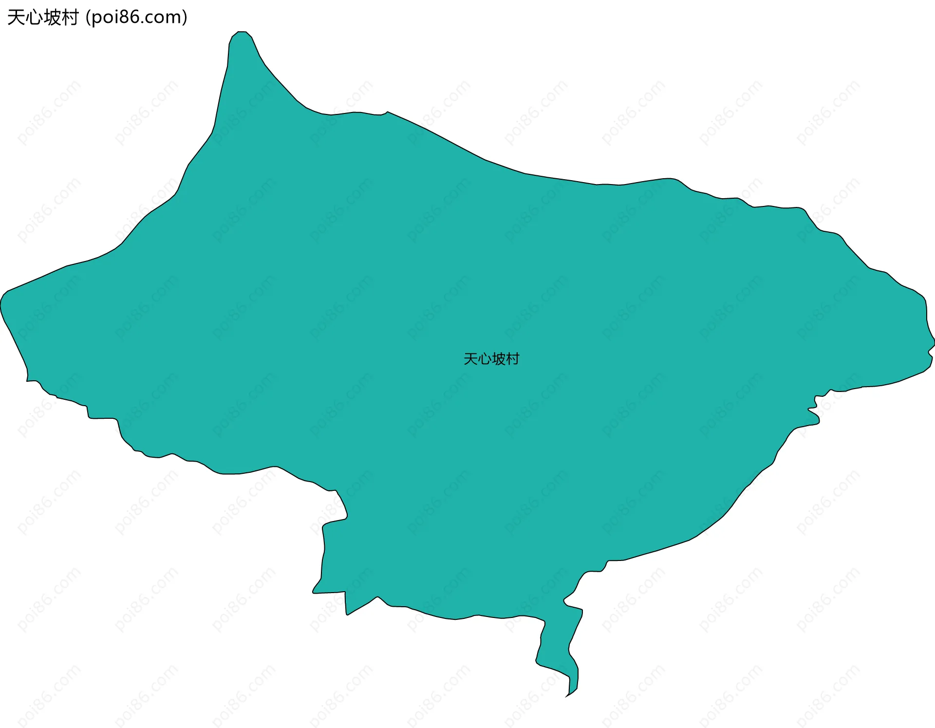 天心坡村边界地图