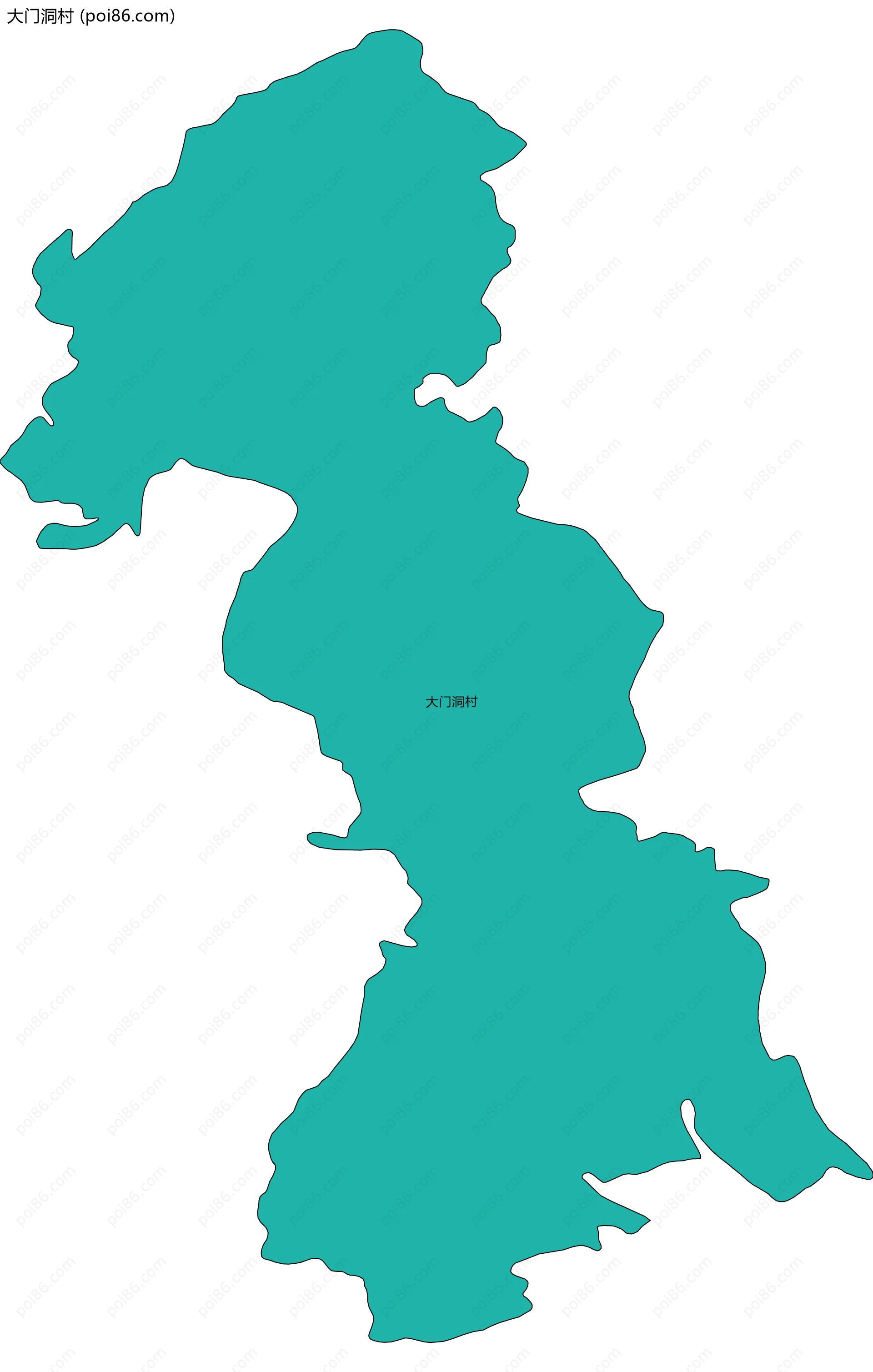 大门洞村边界地图