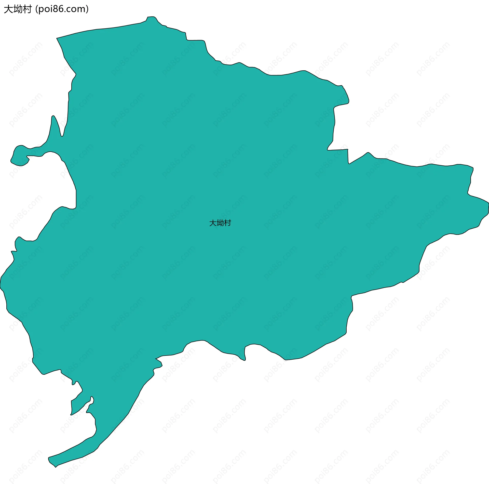 大坳村边界地图