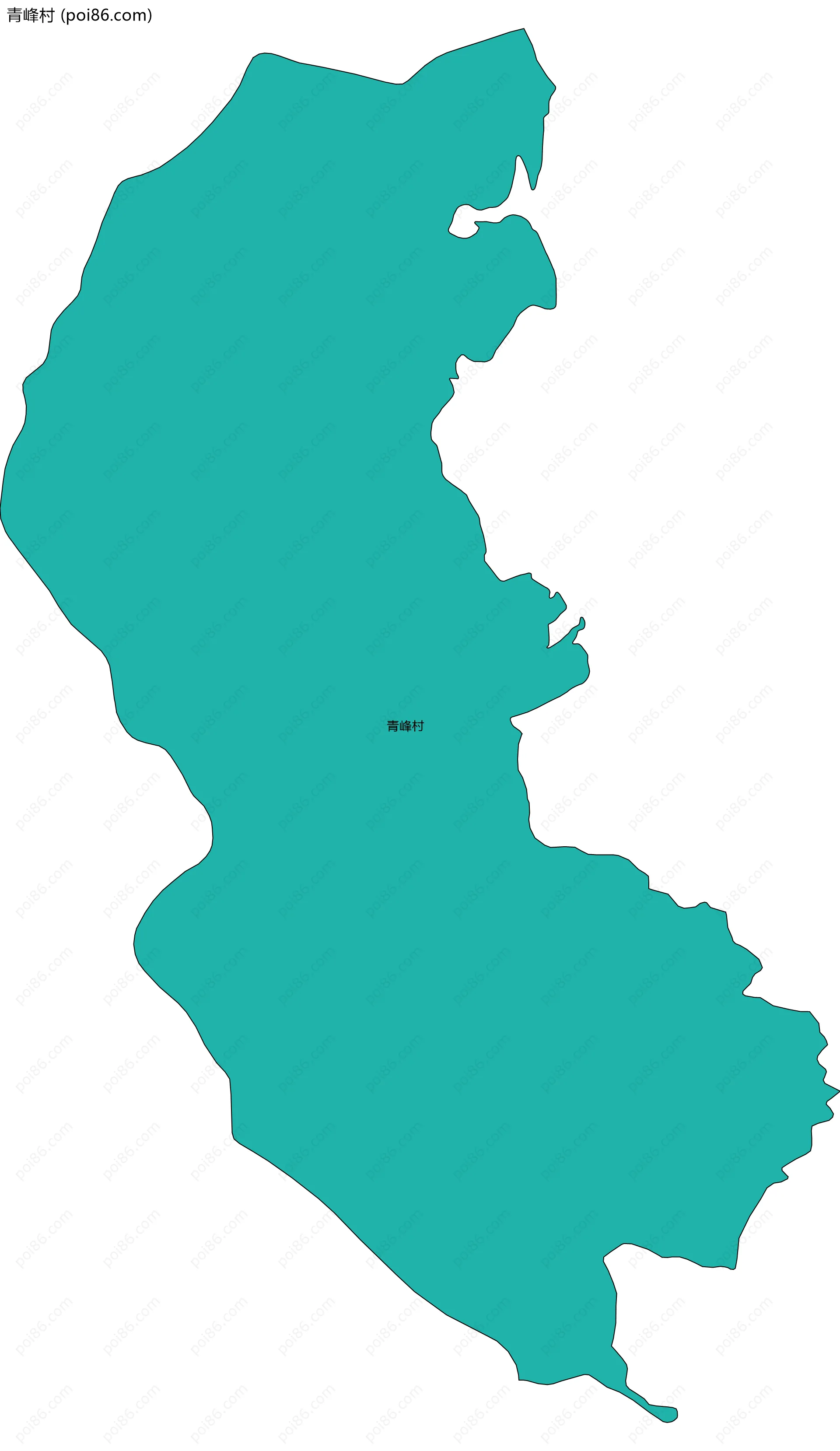 青峰村边界地图