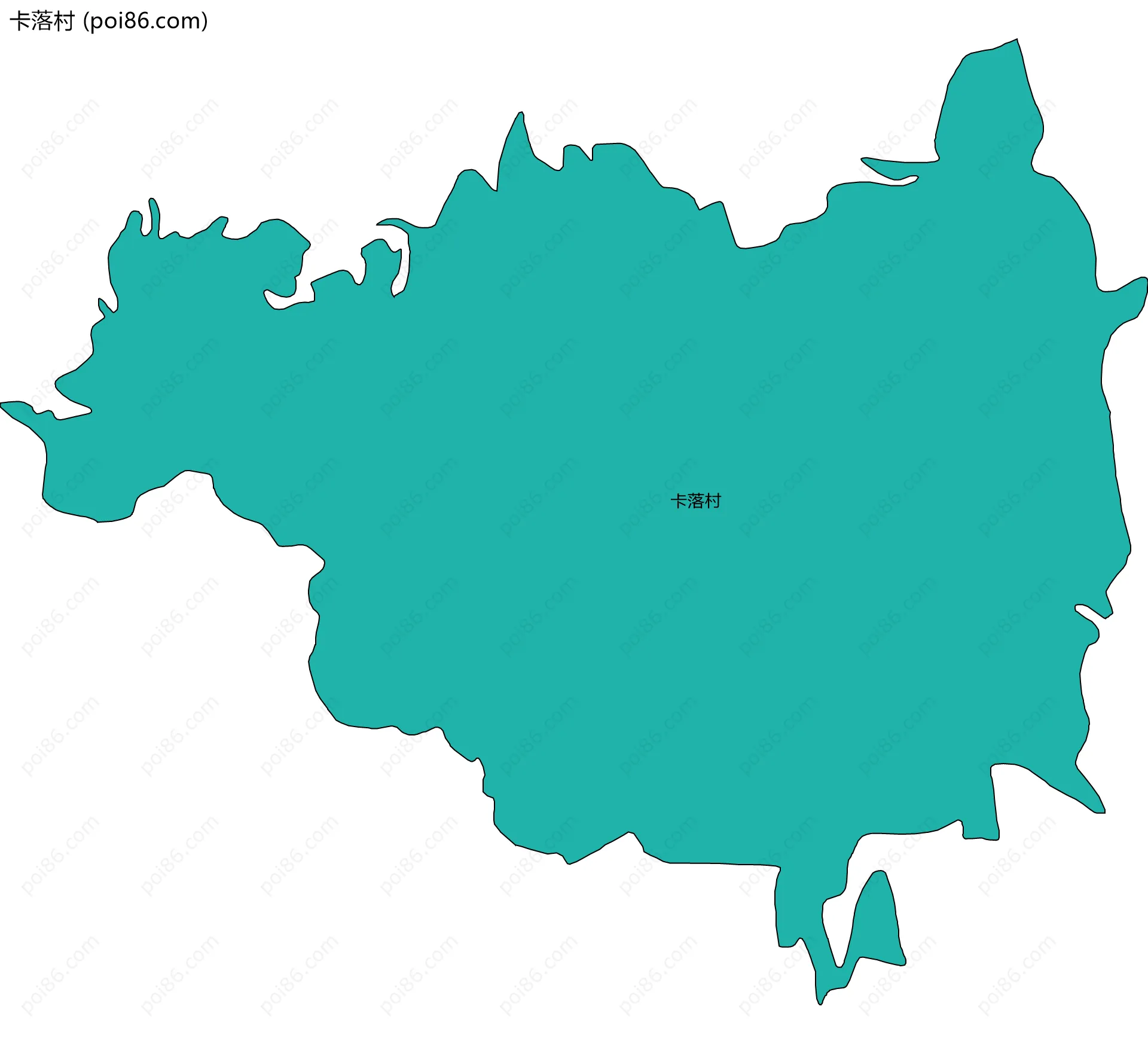卡落村边界地图