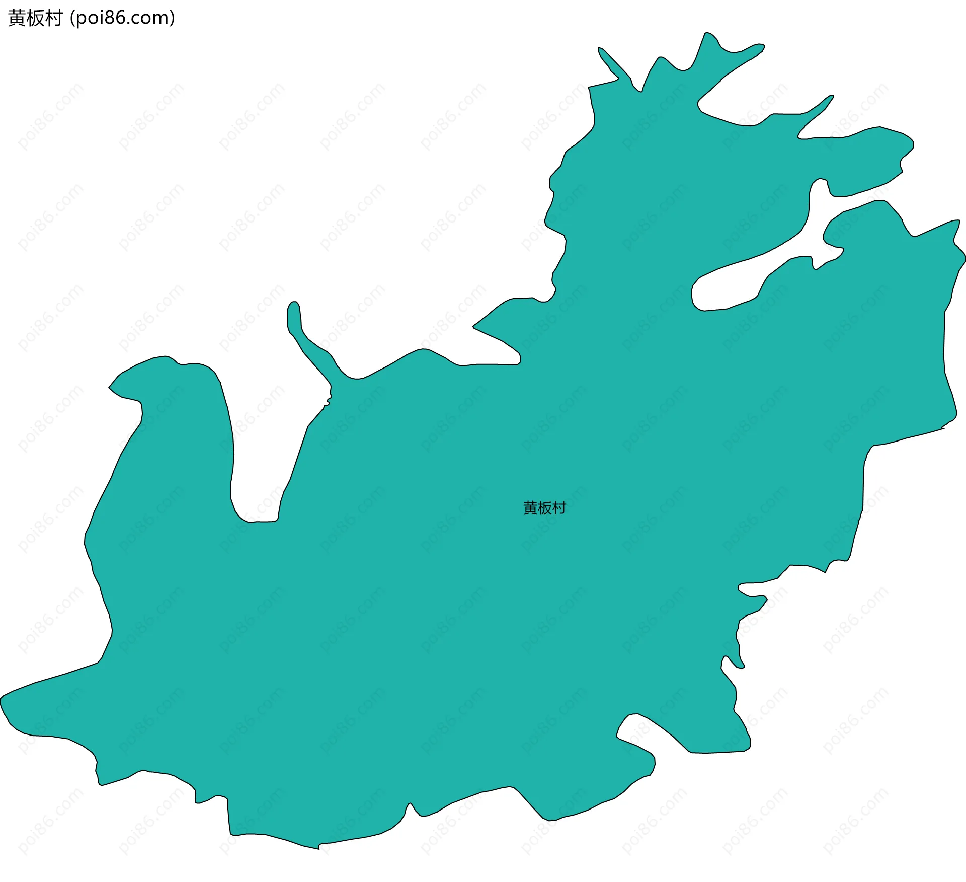 黄板村边界地图