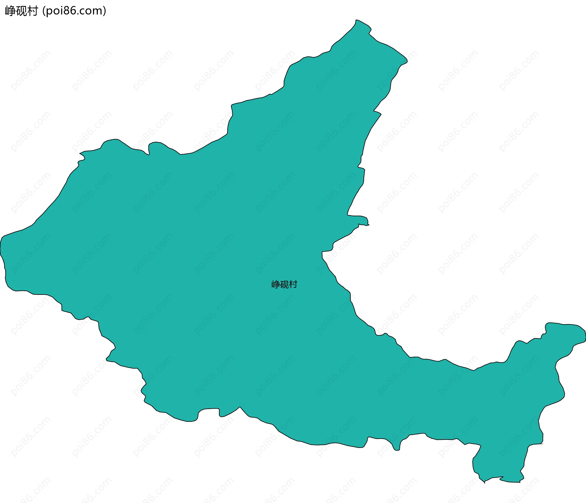 峥砚村边界地图
