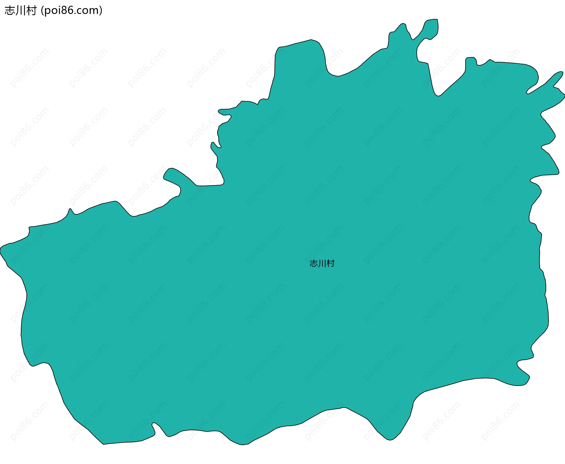志川村边界地图