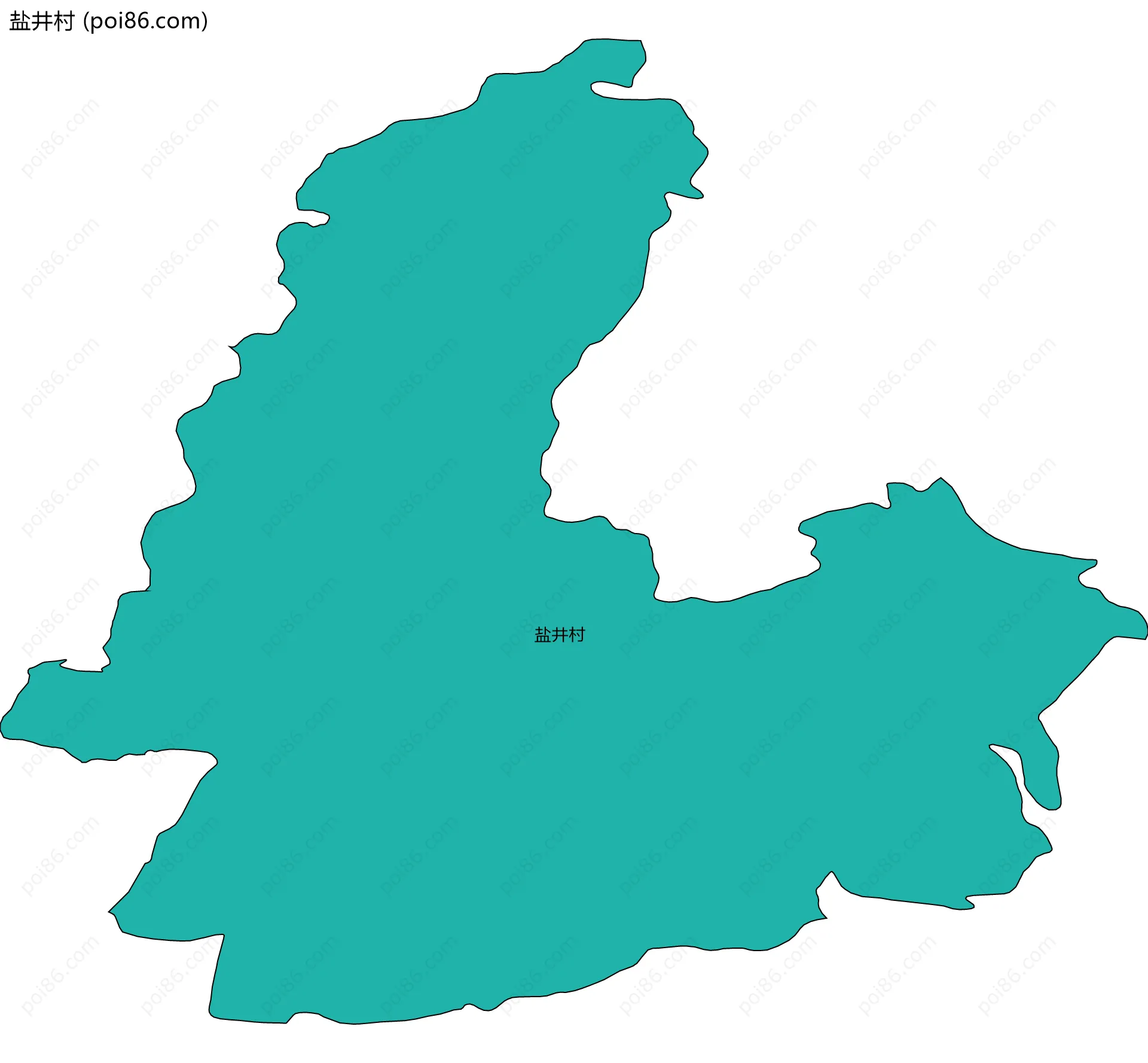 盐井村边界地图