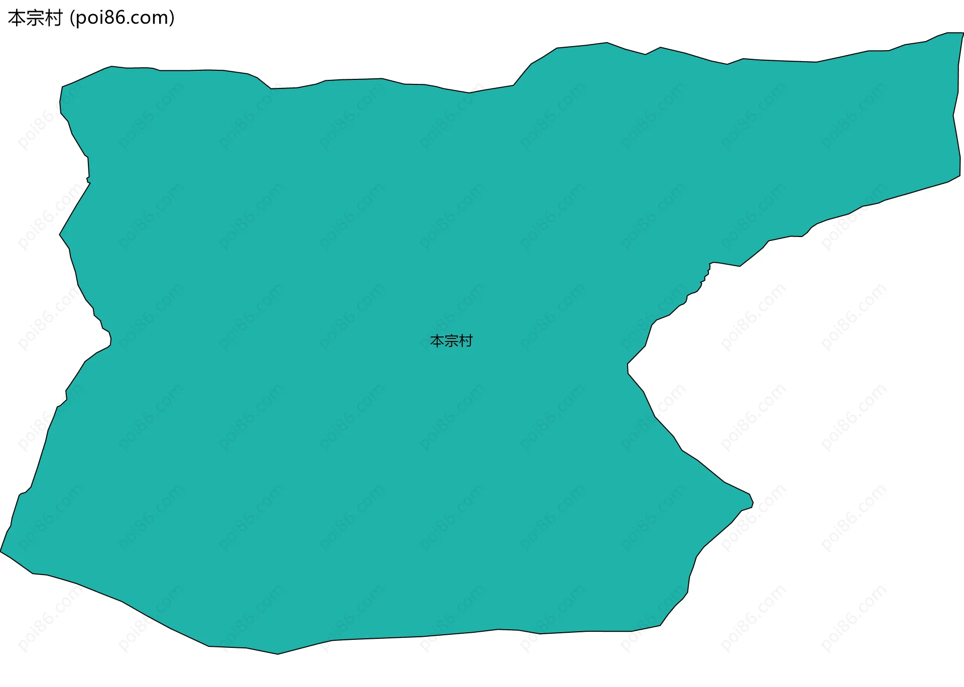本宗村边界地图