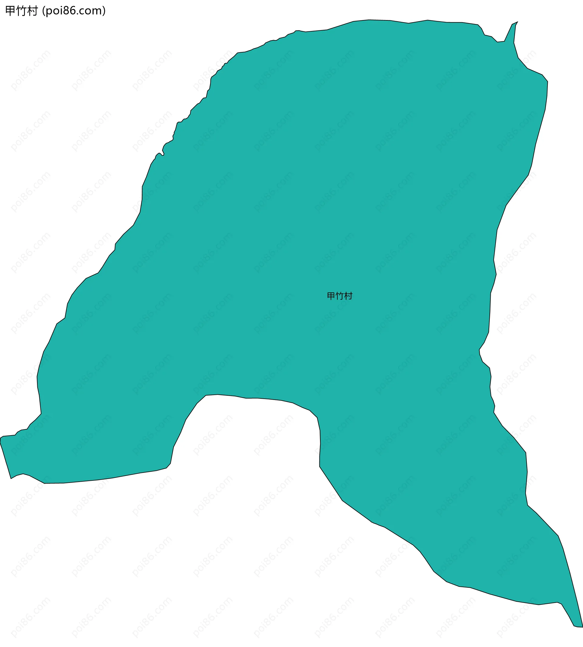 甲竹村边界地图