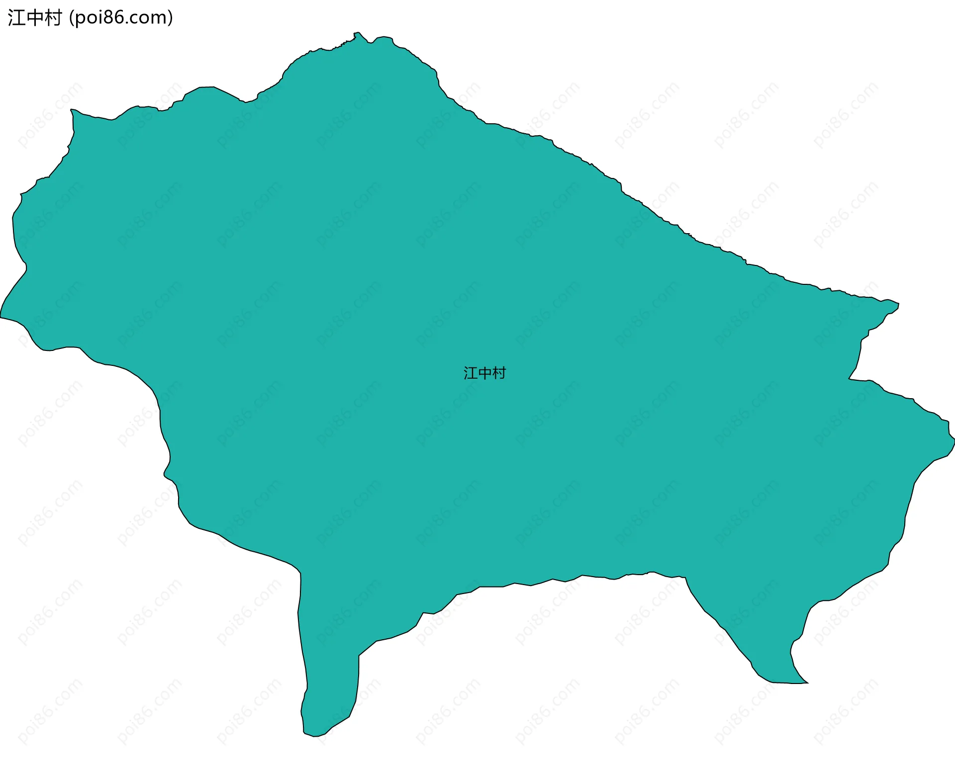 江中村边界地图
