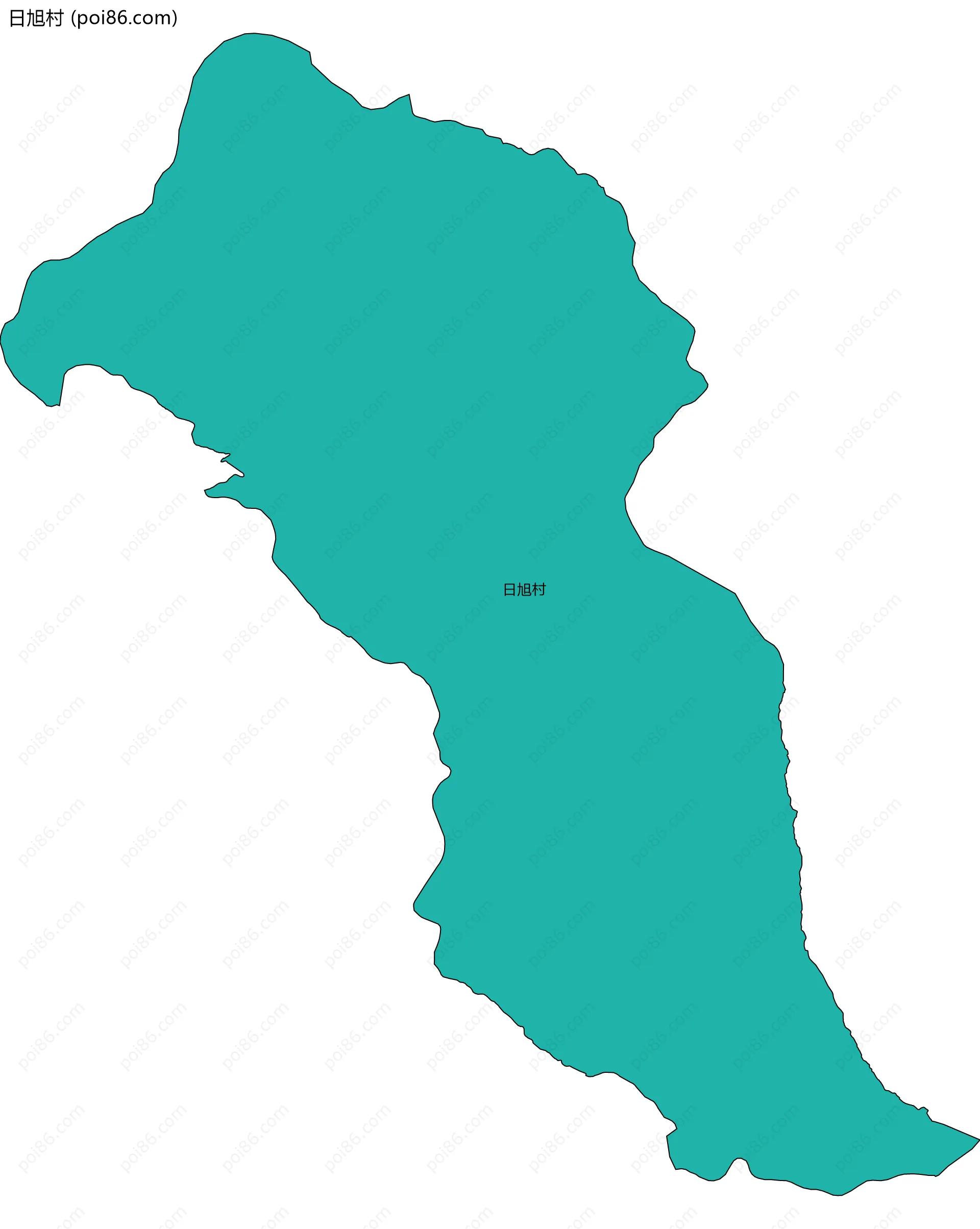 日旭村边界地图