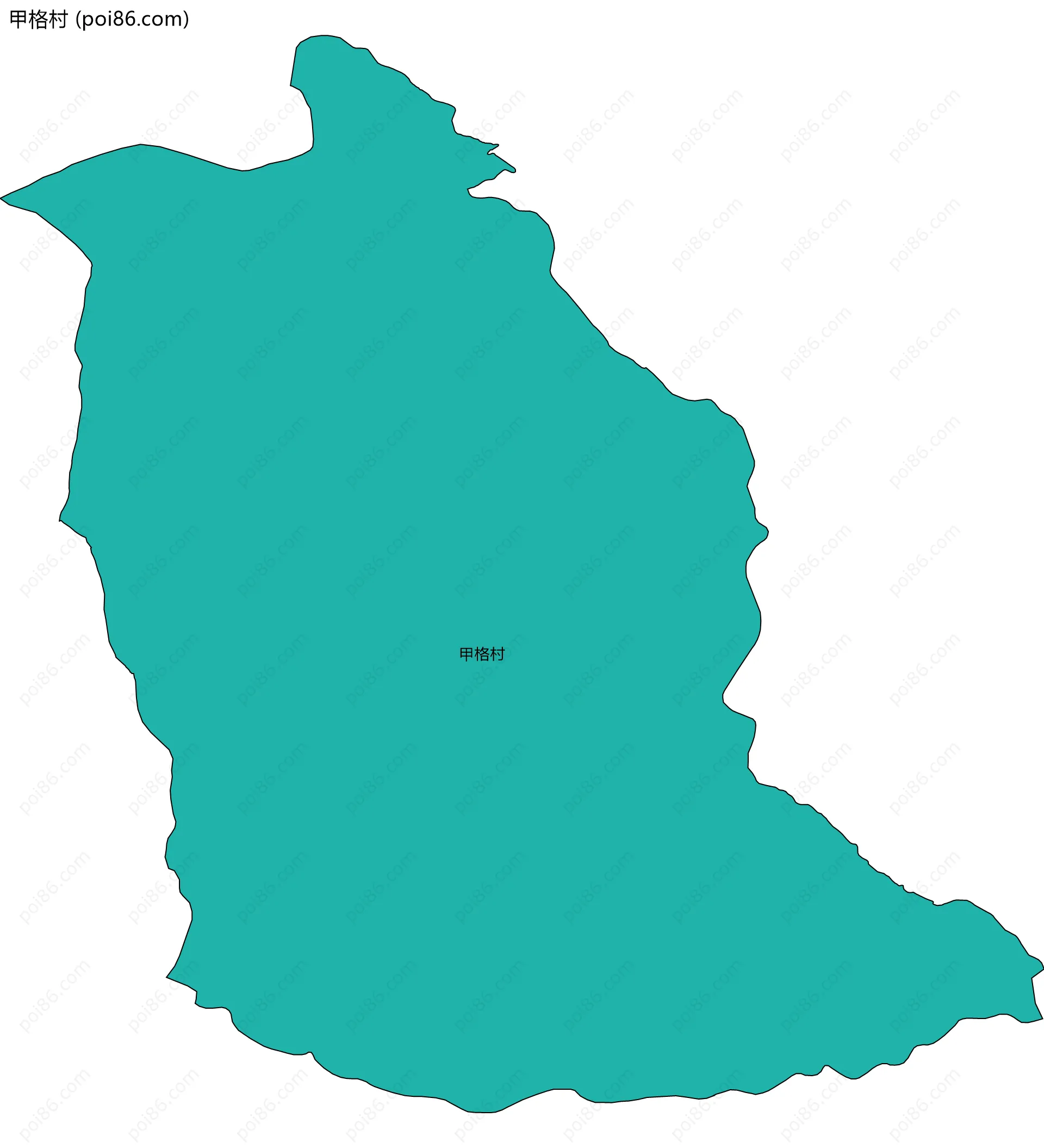 甲格村边界地图