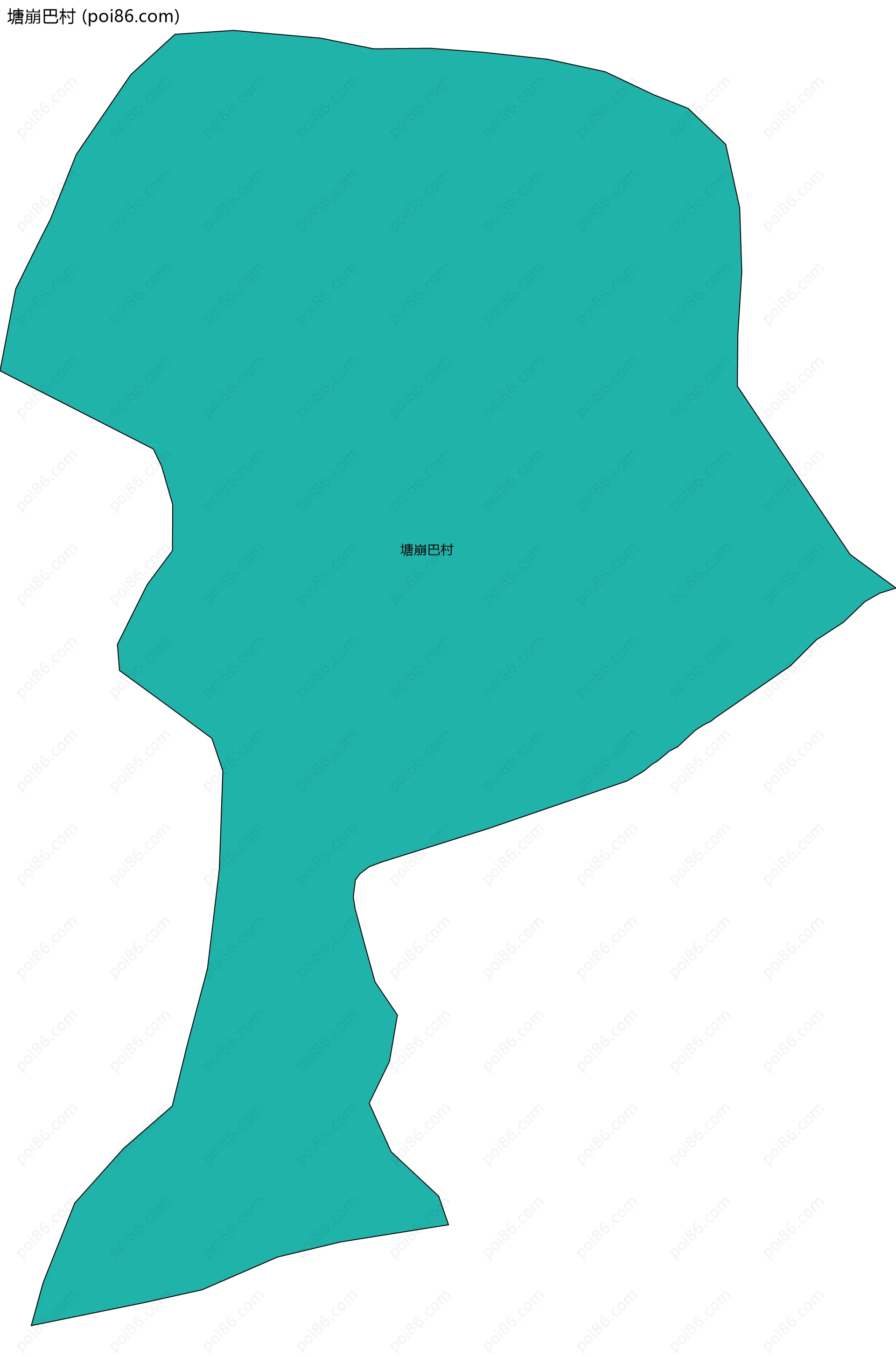 塘崩巴村边界地图