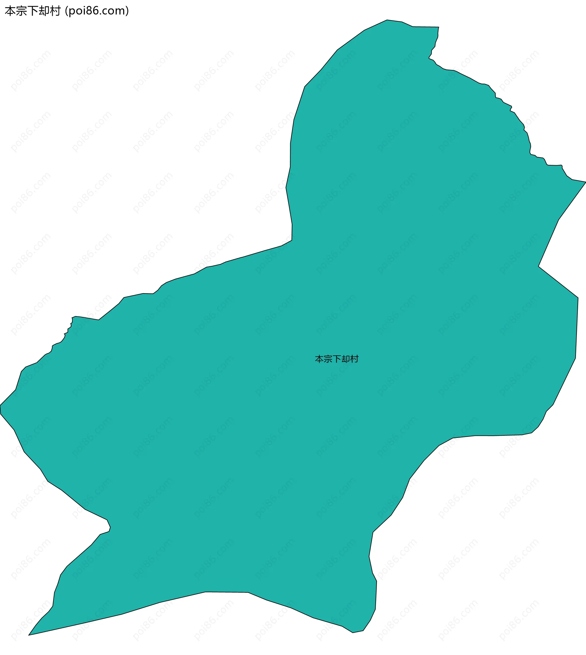 本宗下却村边界地图