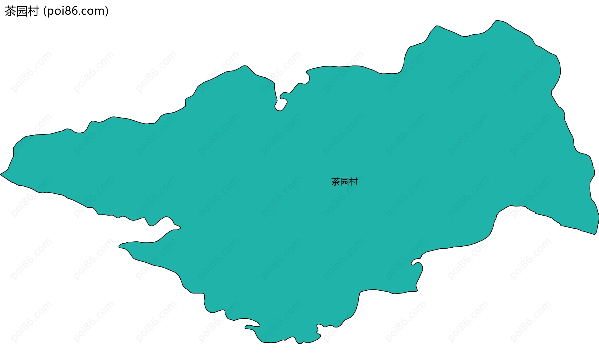 茶园村边界地图