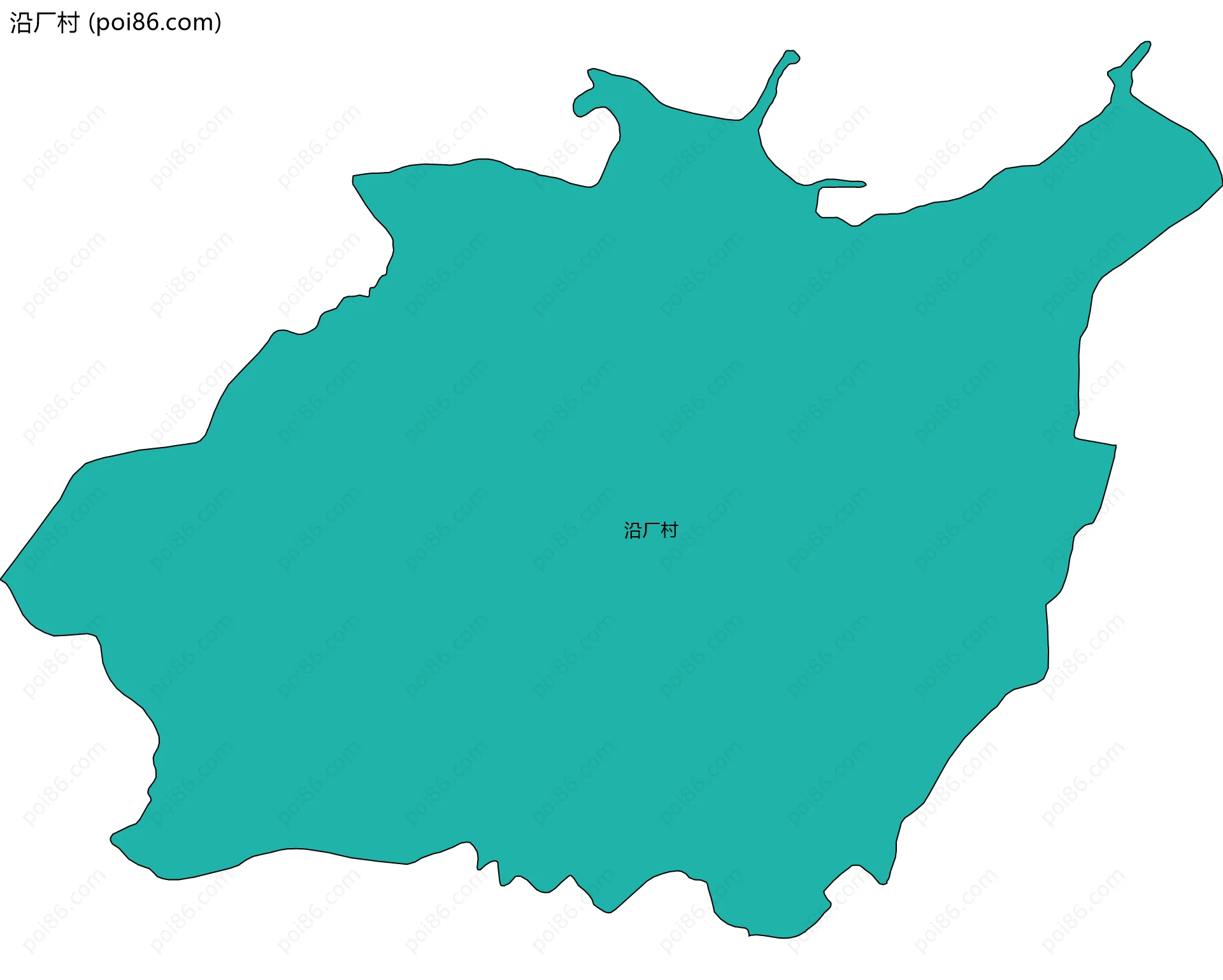 沿厂村边界地图