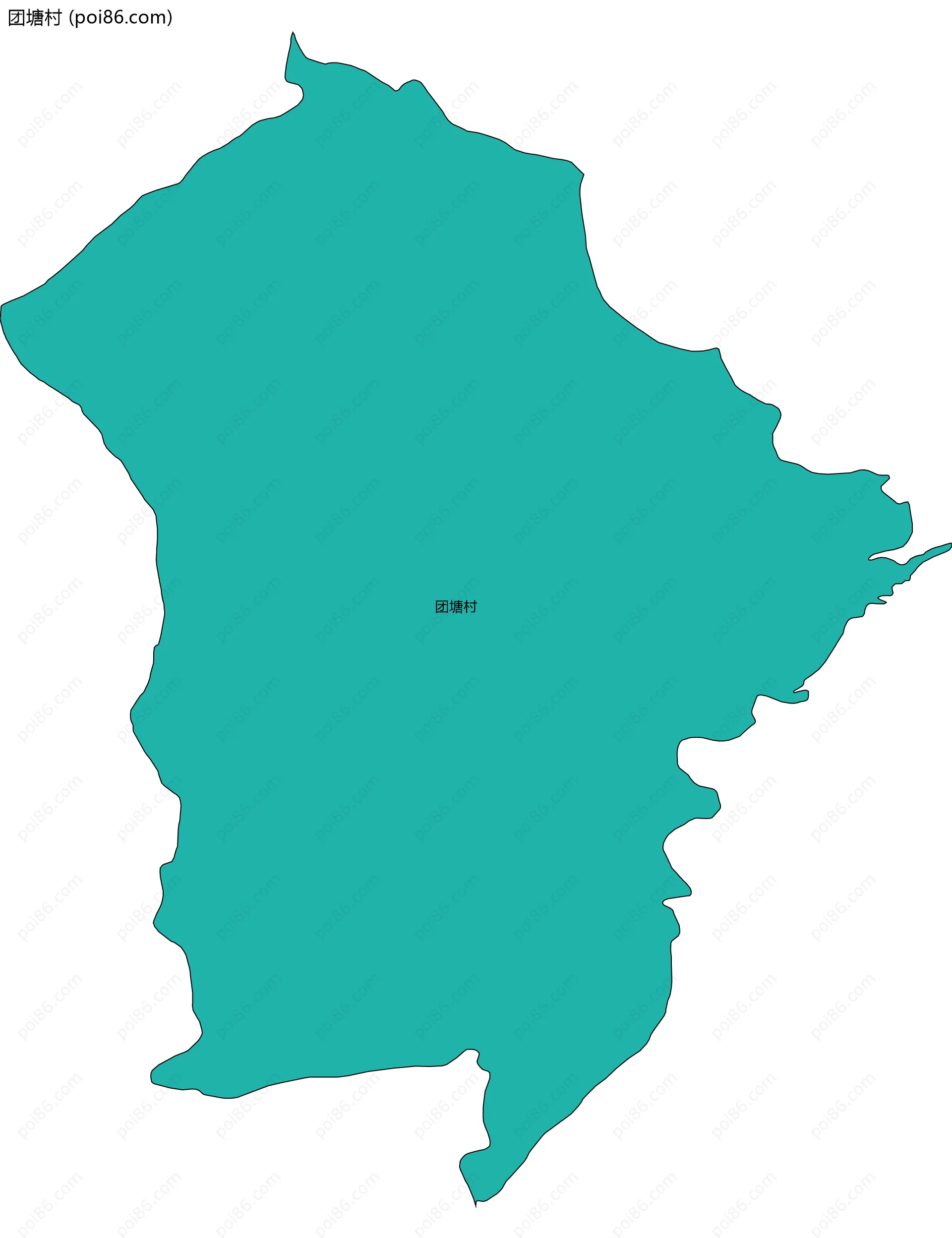 团塘村边界地图