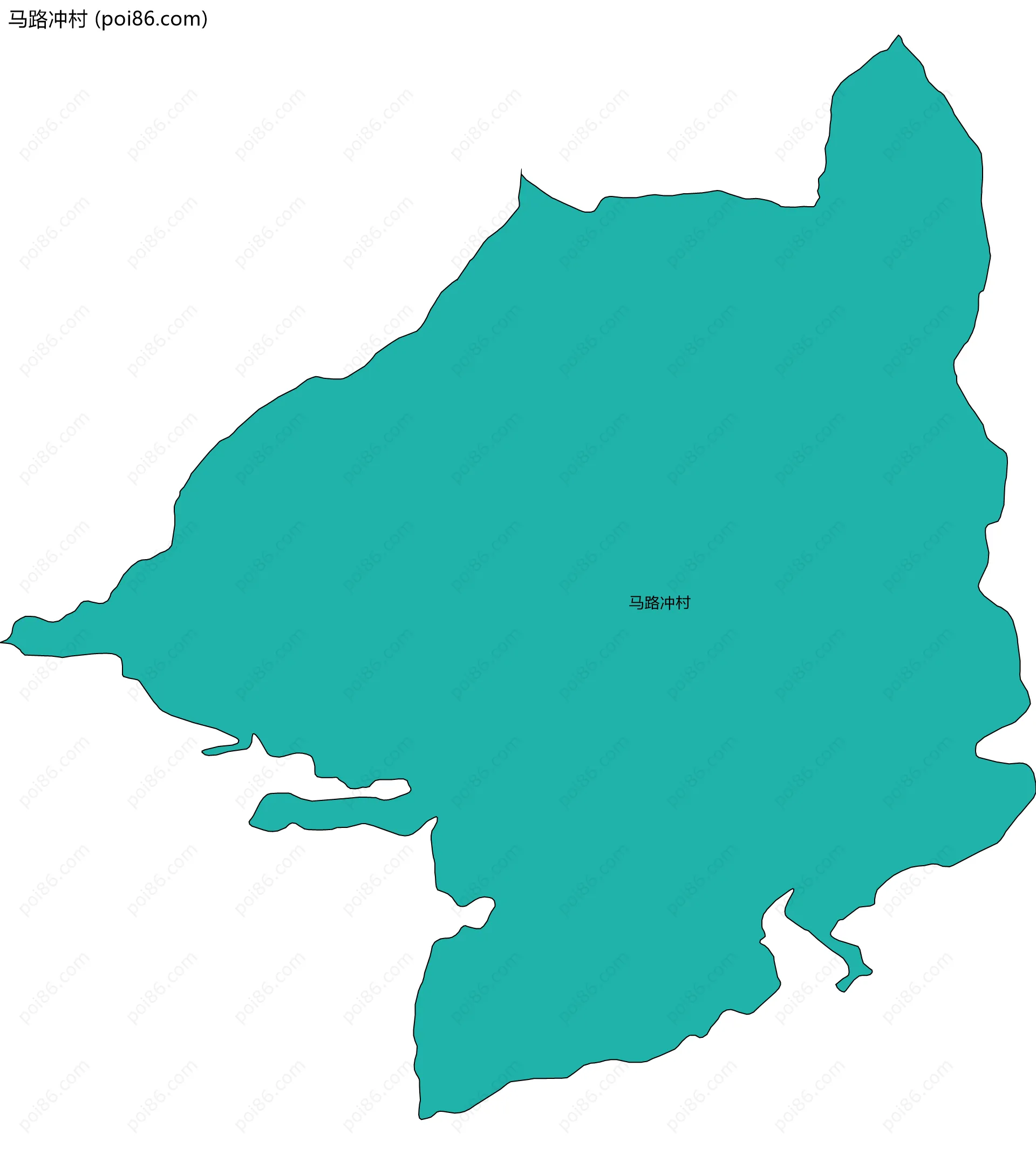 马路冲村边界地图