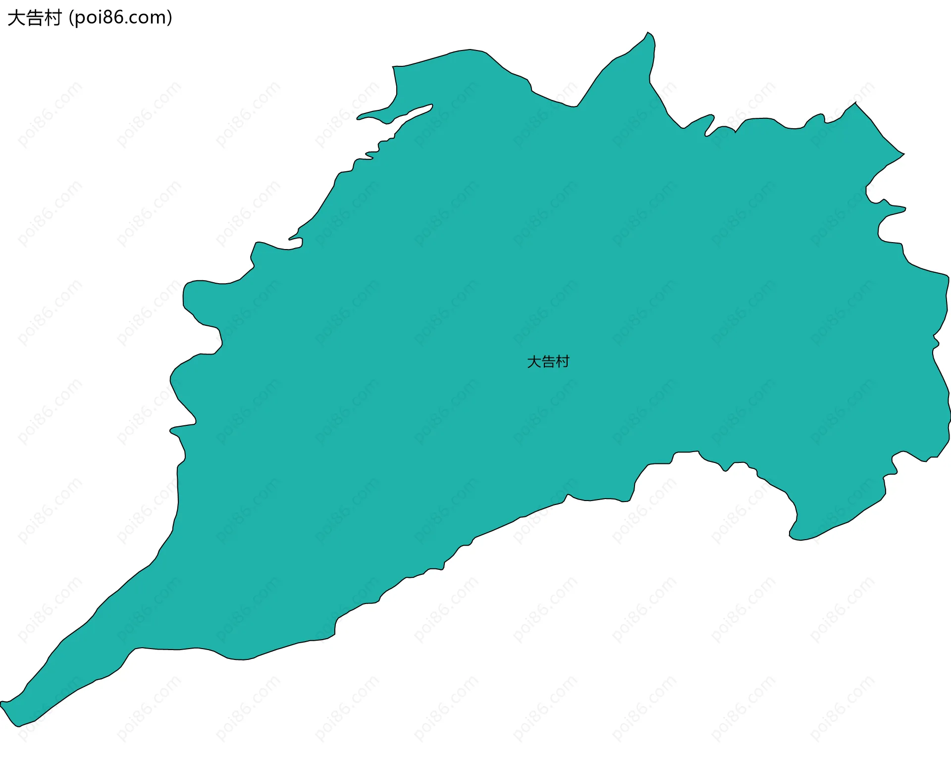 大告村边界地图