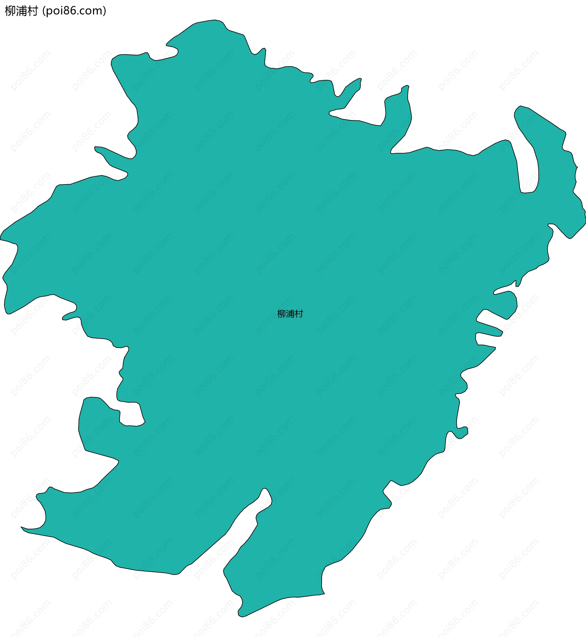 柳浦村边界地图