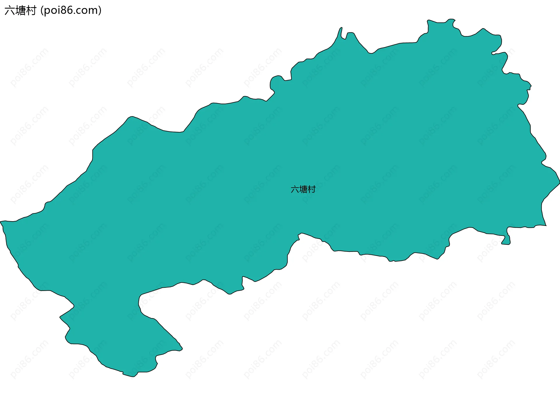 六塘村边界地图