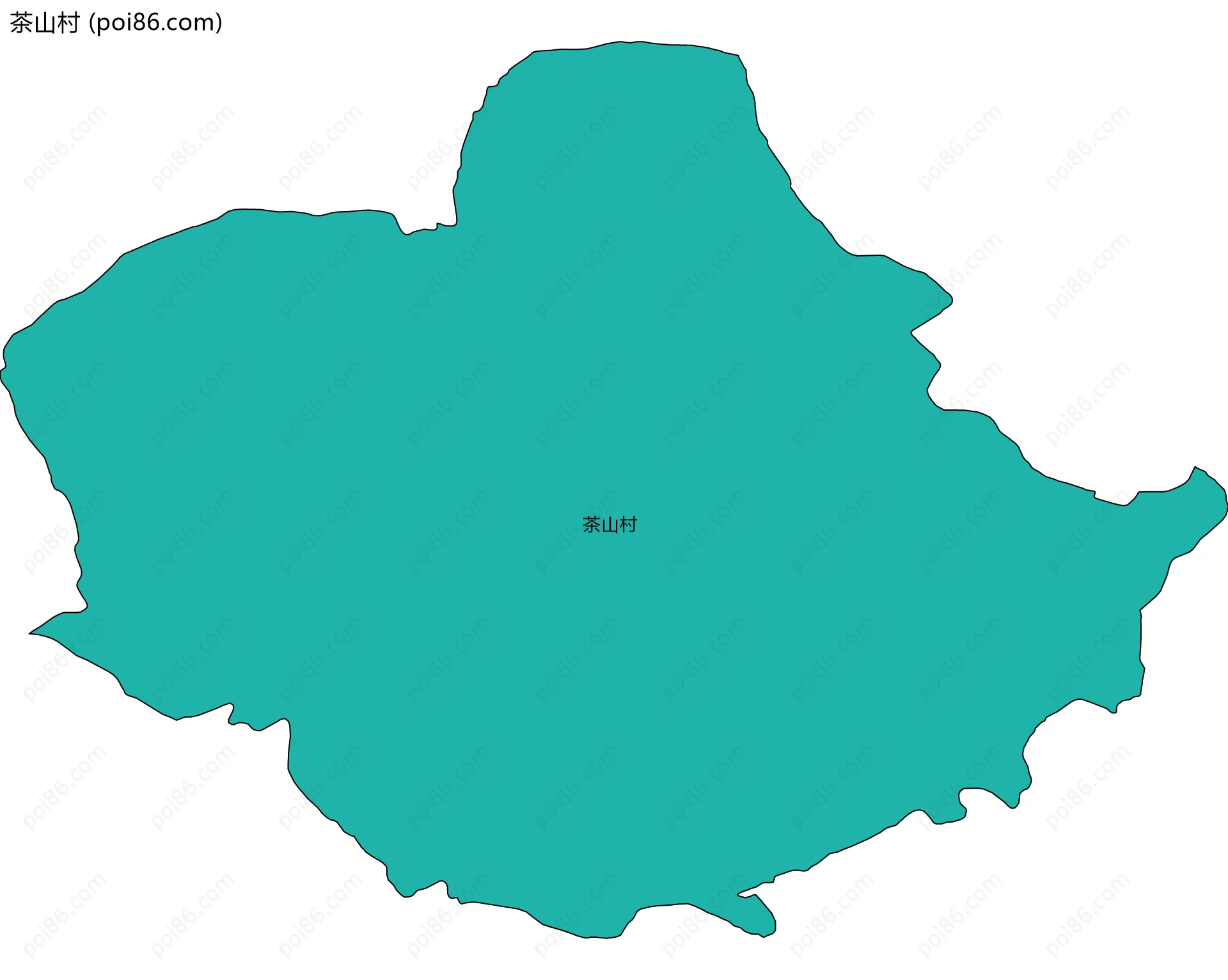 茶山村边界地图