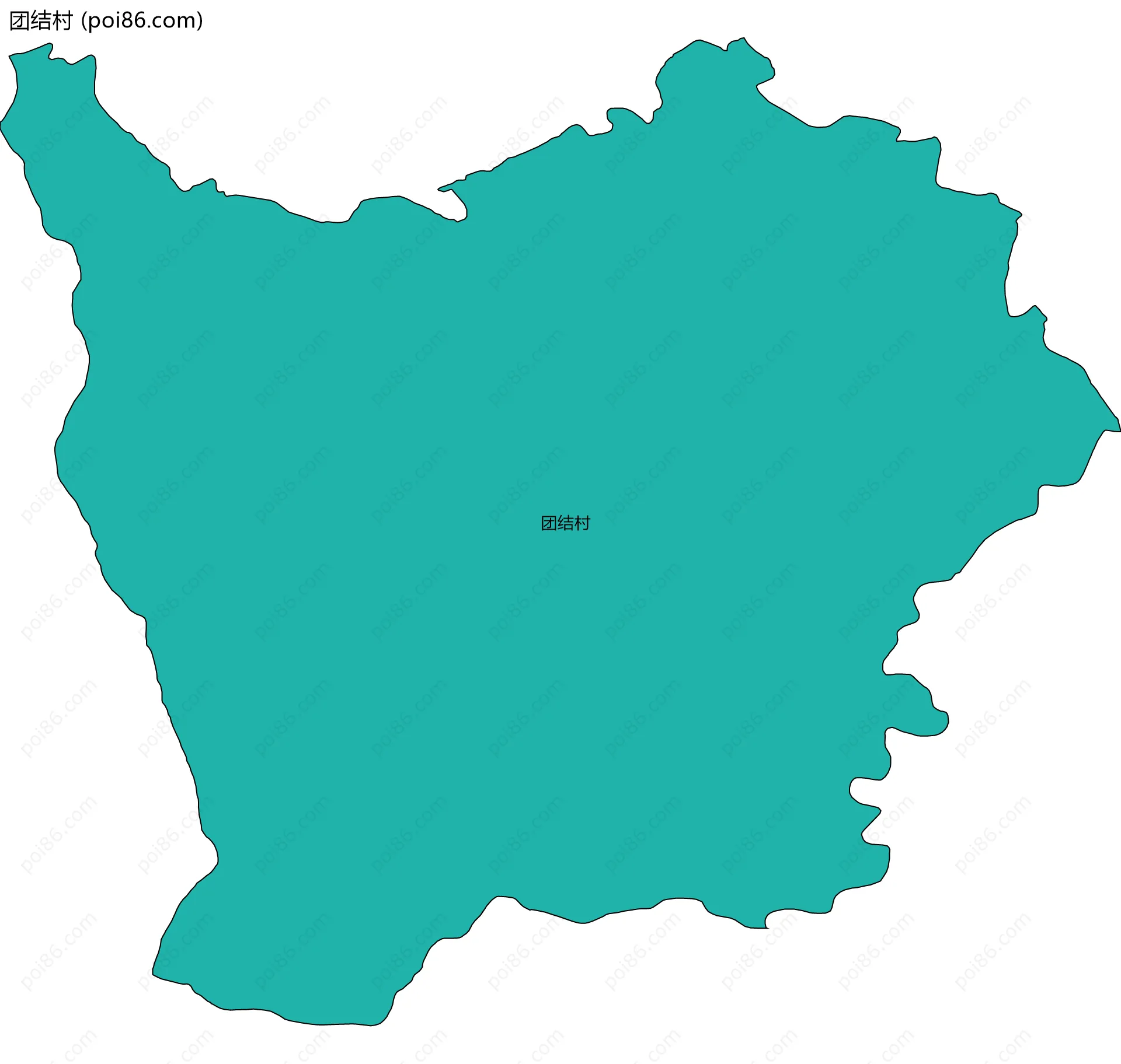 团结村边界地图