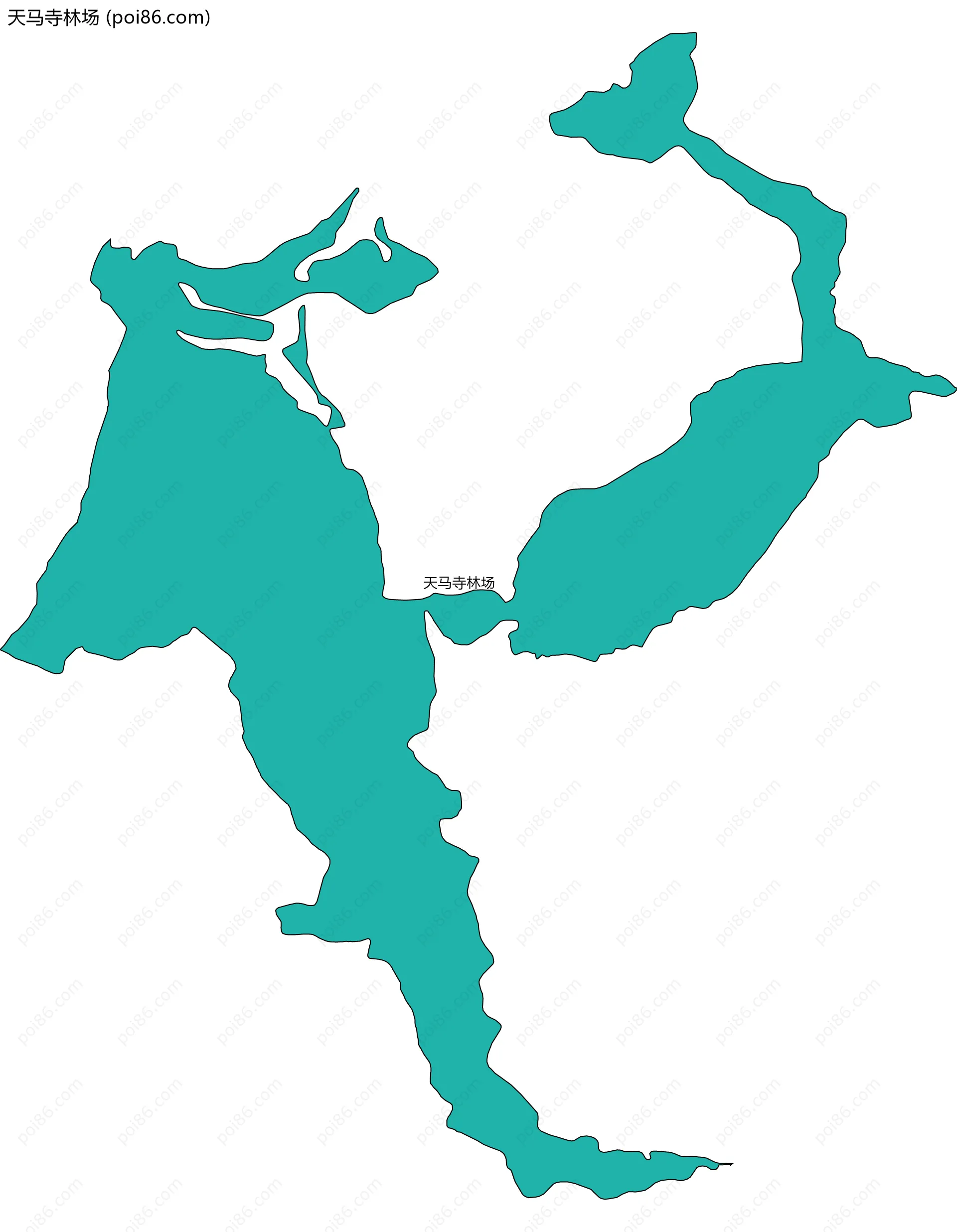 天马寺林场边界地图