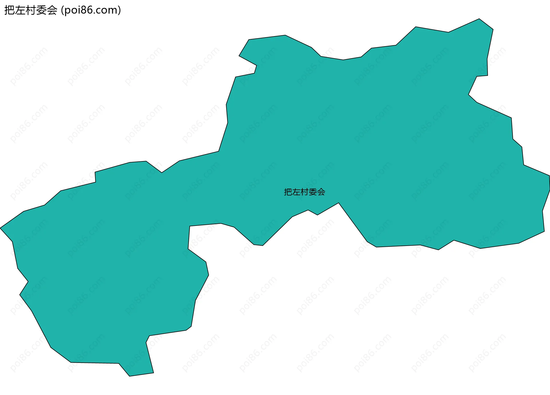 把左村委会边界地图