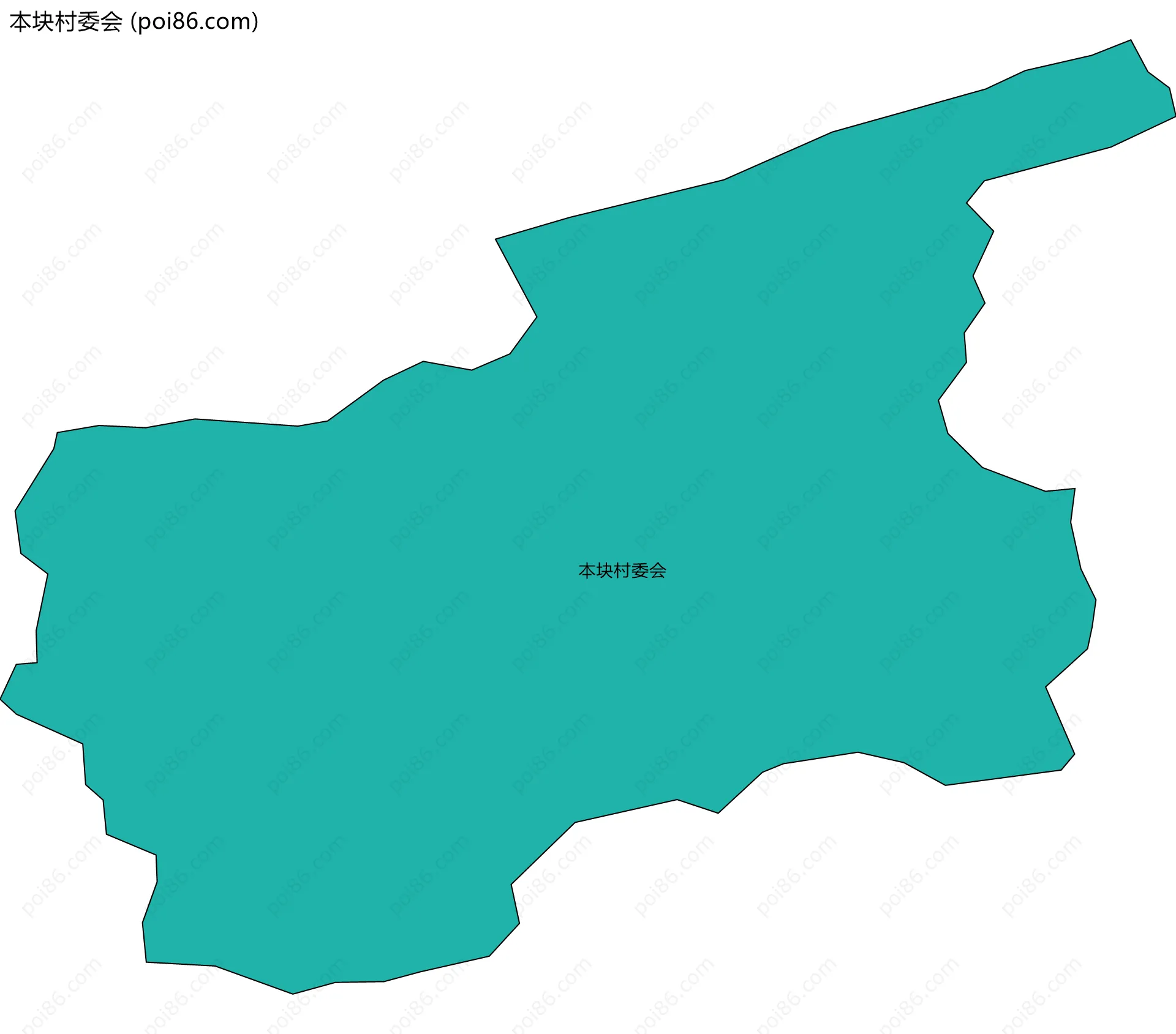 本块村委会边界地图