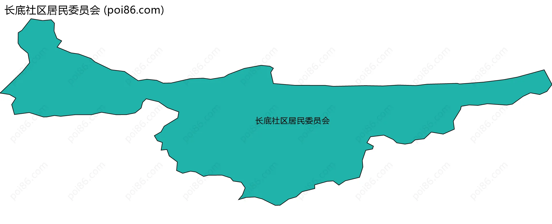 长底社区居民委员会边界地图