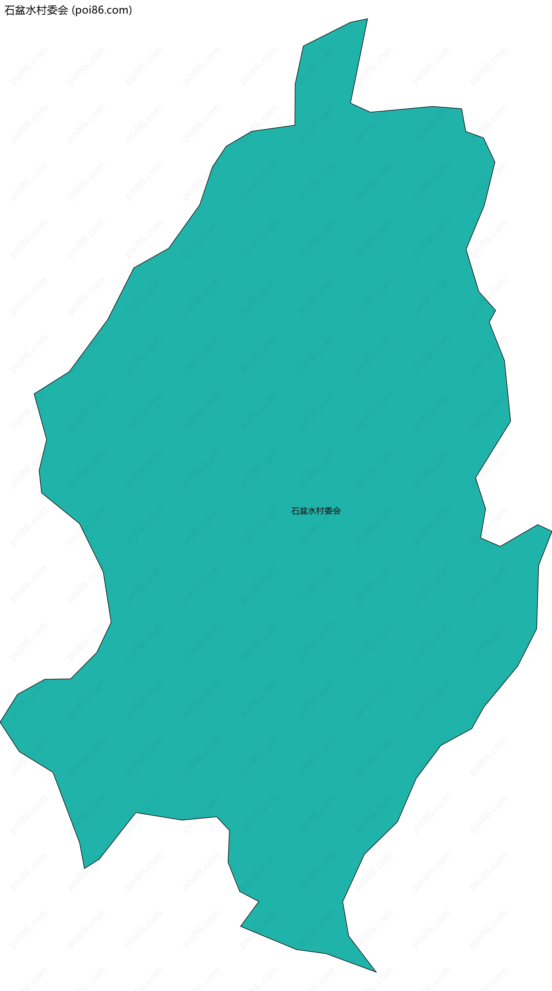 石盆水村委会边界地图