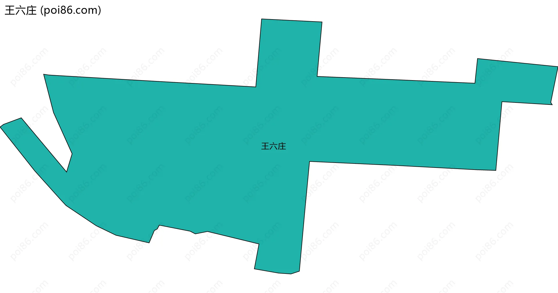 王六庄边界地图