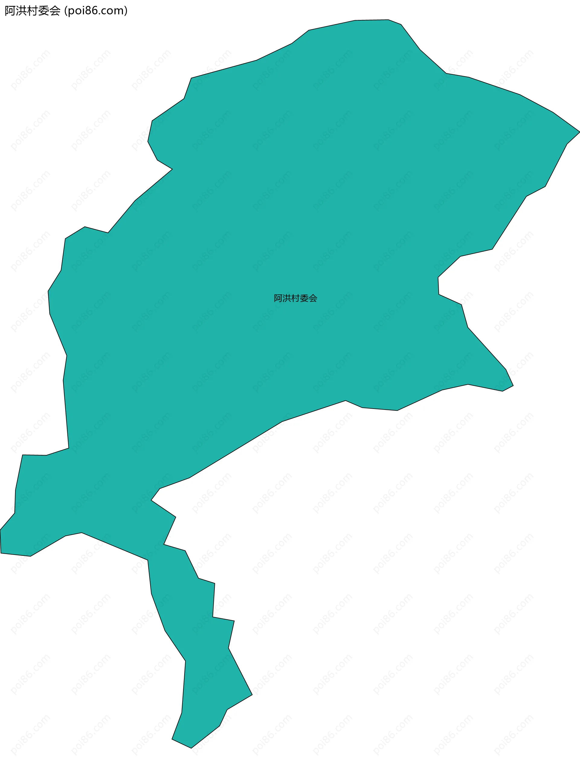 阿洪村委会边界地图