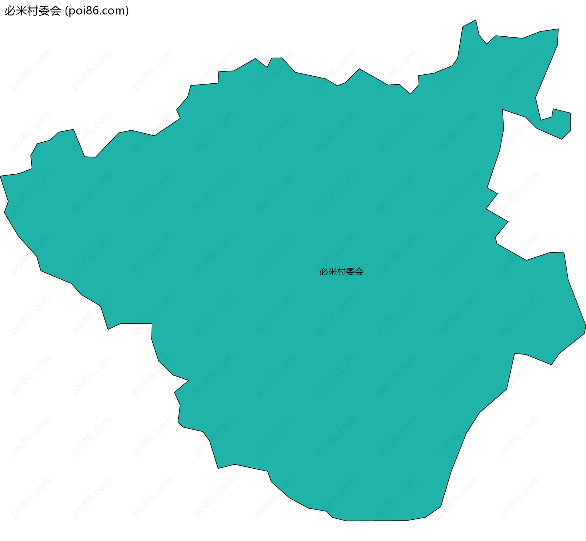 必米村委会边界地图