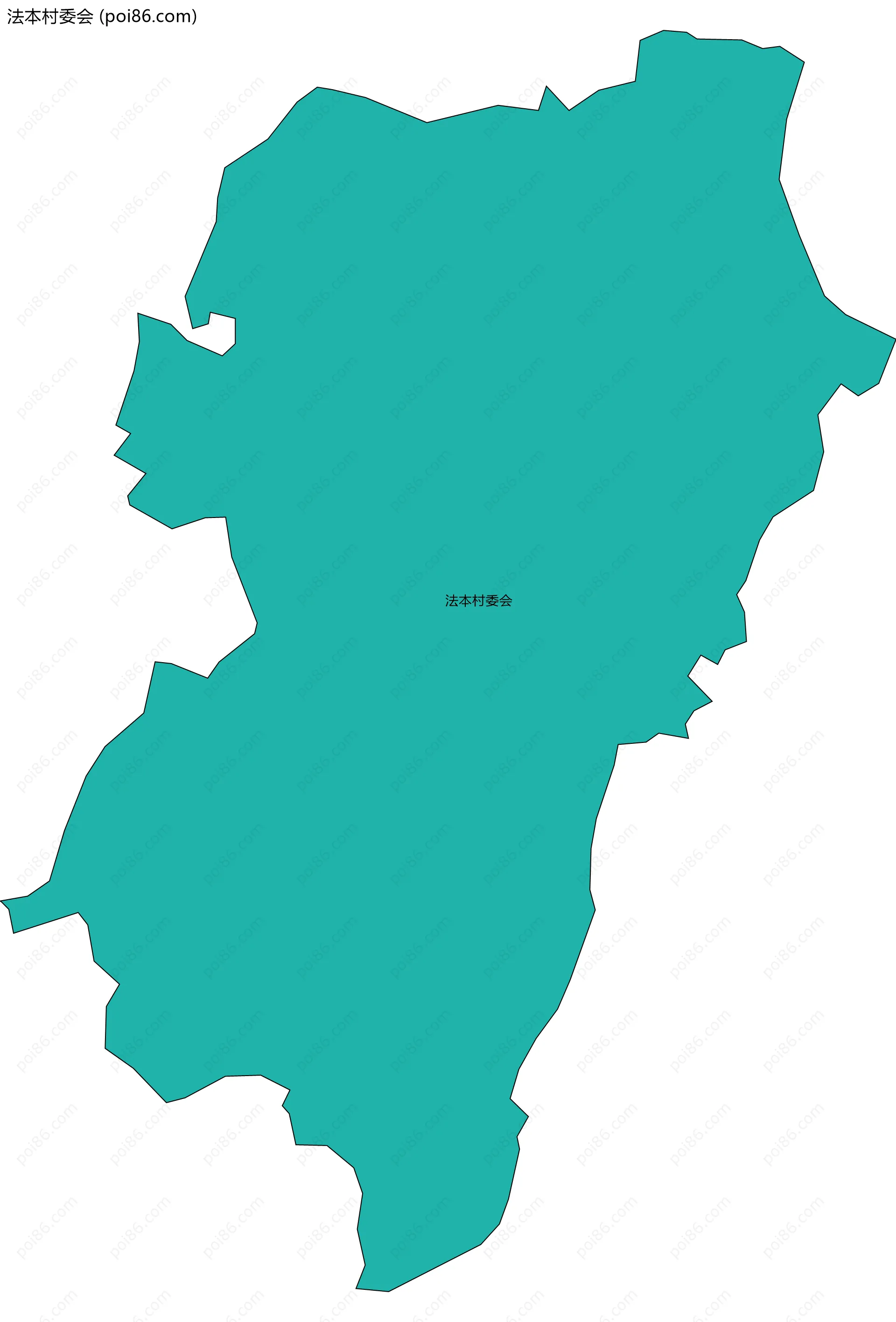 法本村委会边界地图