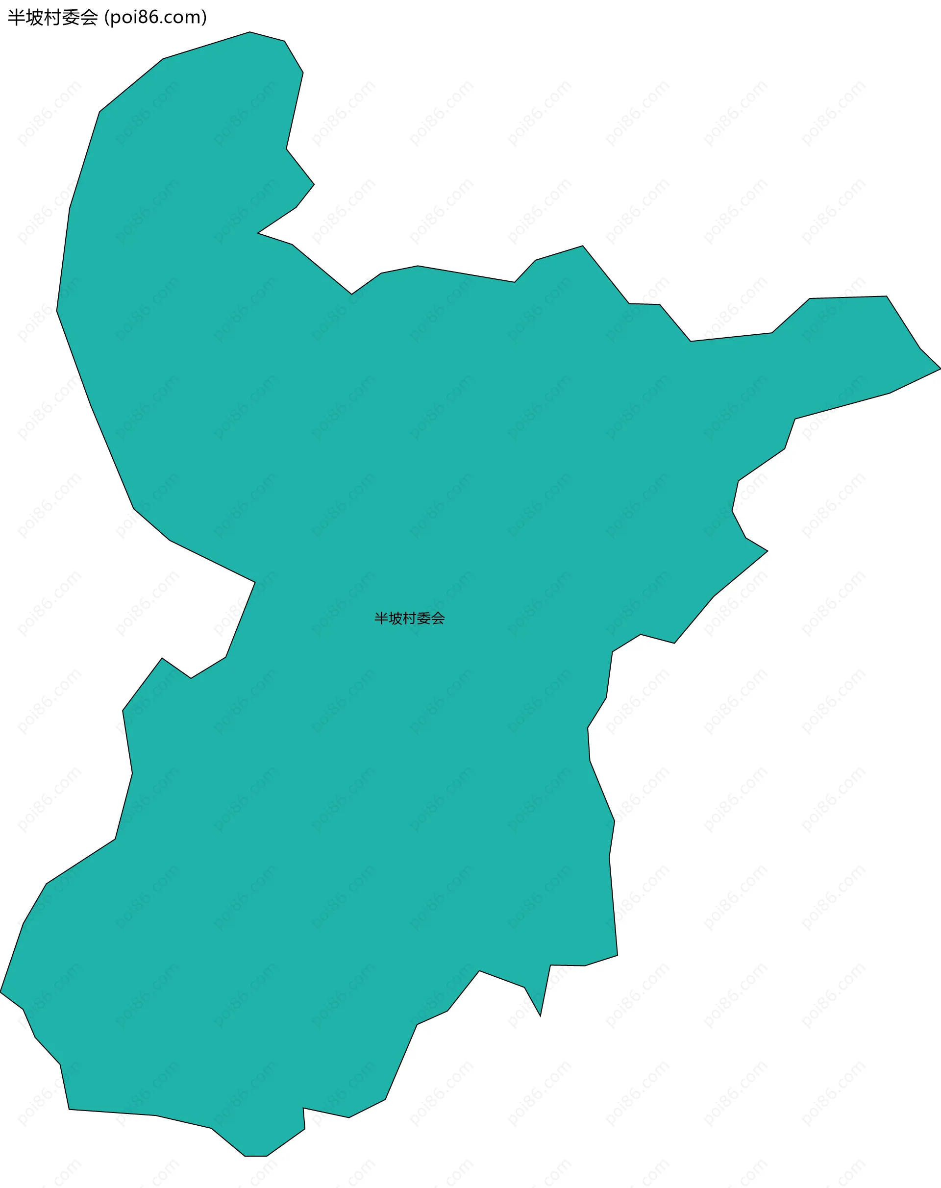 半坡村委会边界地图