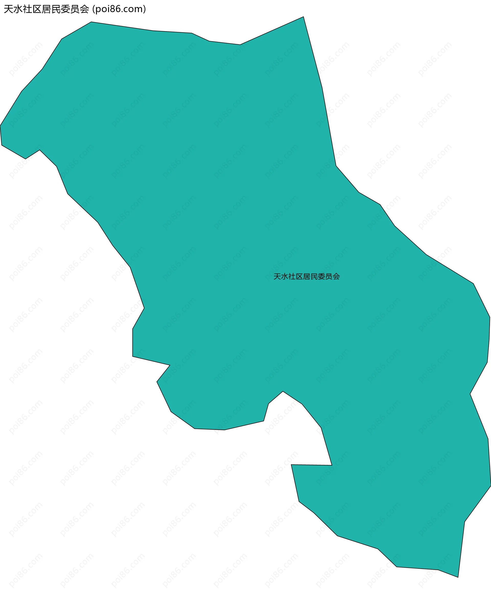 天水社区居民委员会边界地图