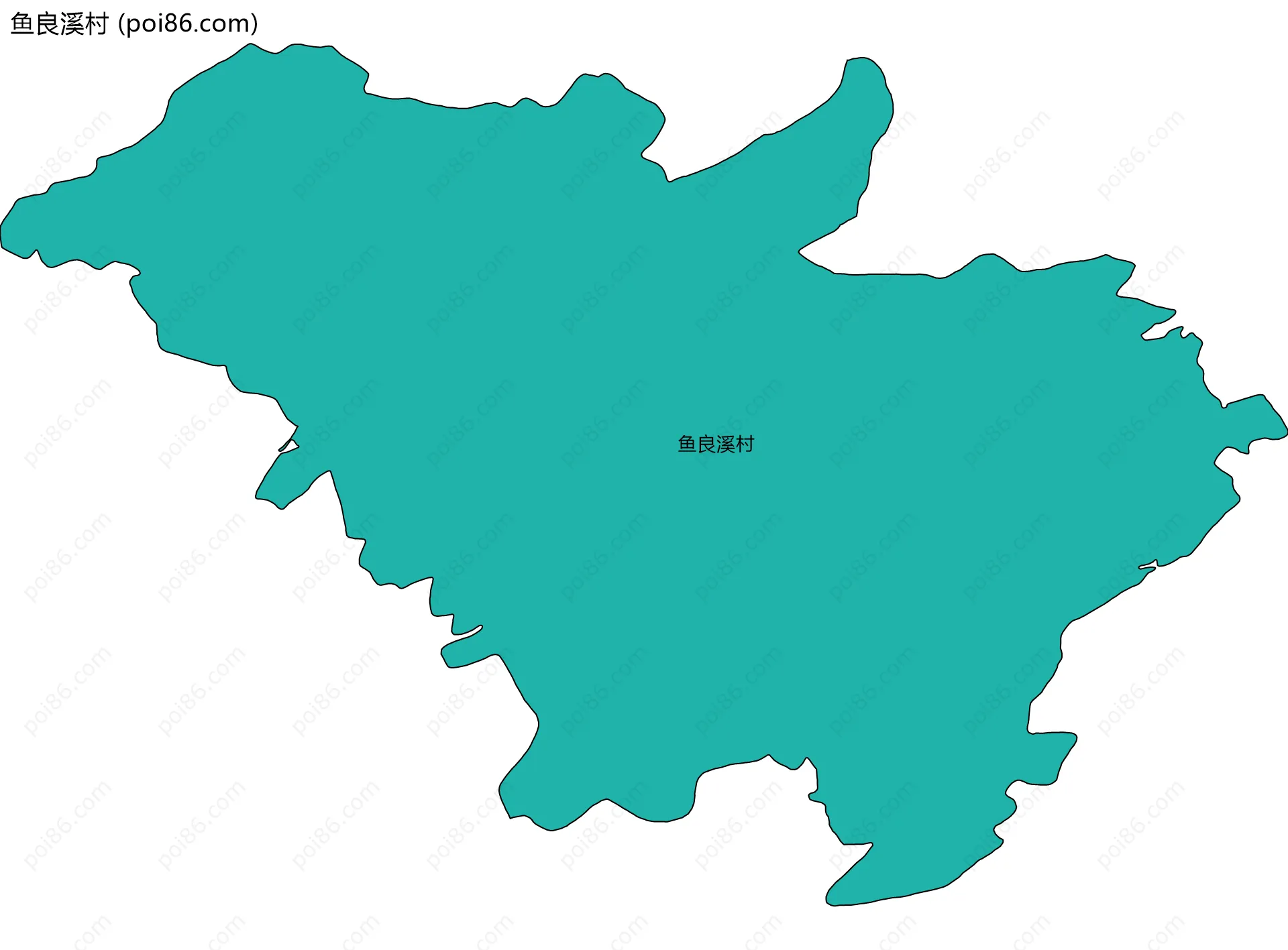 鱼良溪村边界地图