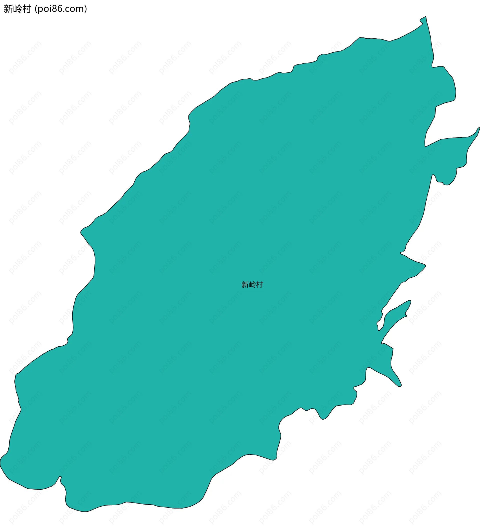 新岭村边界地图