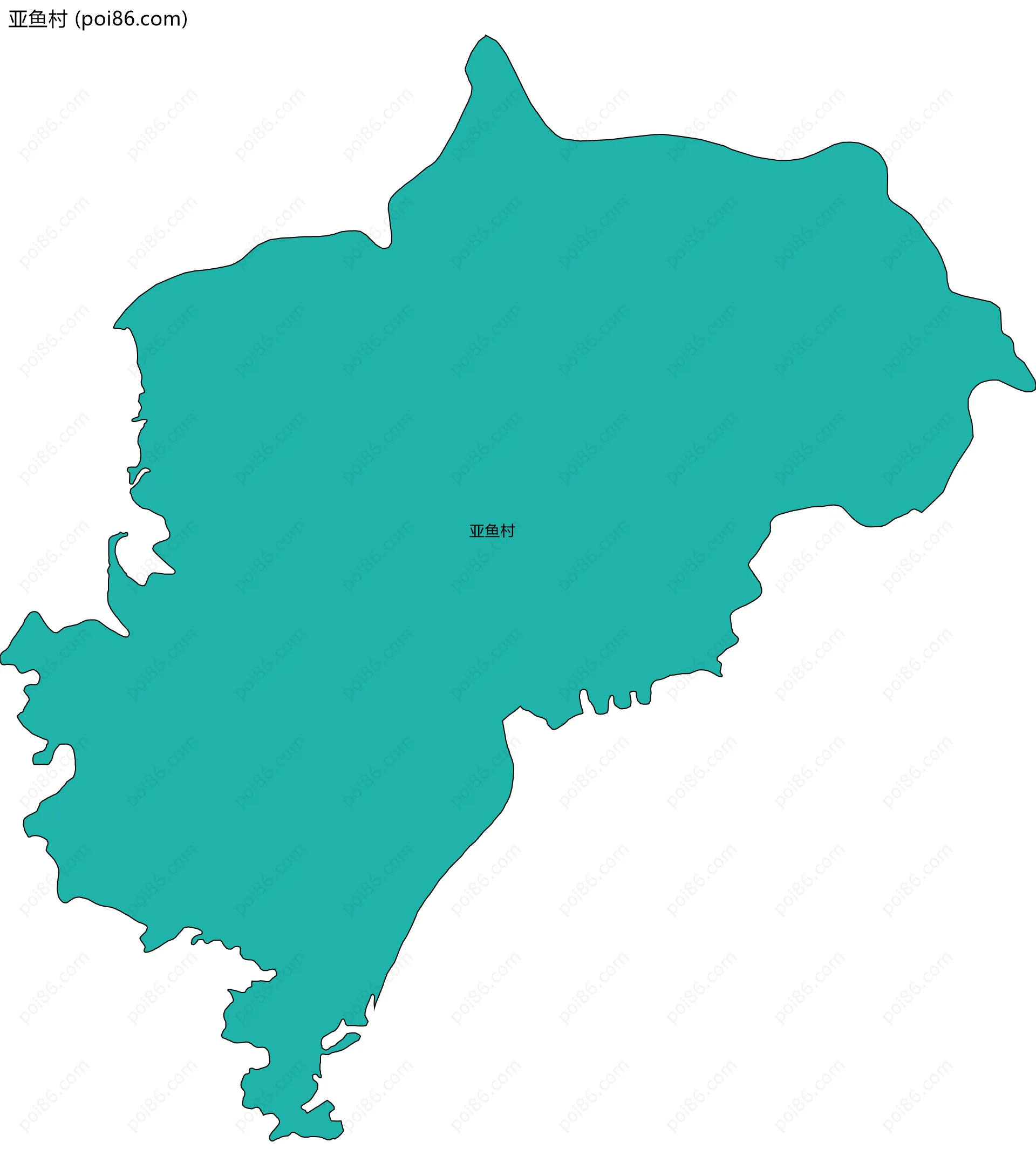 亚鱼村边界地图