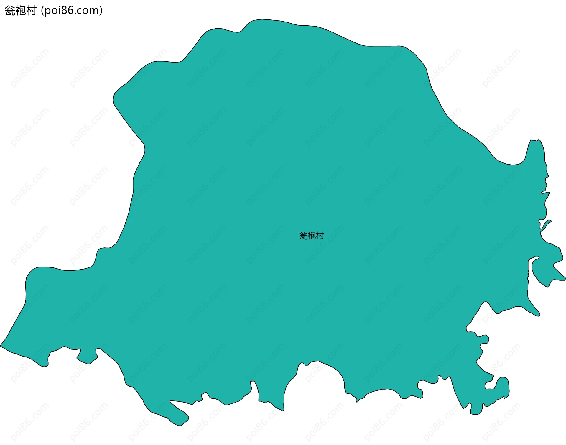 瓮袍村边界地图