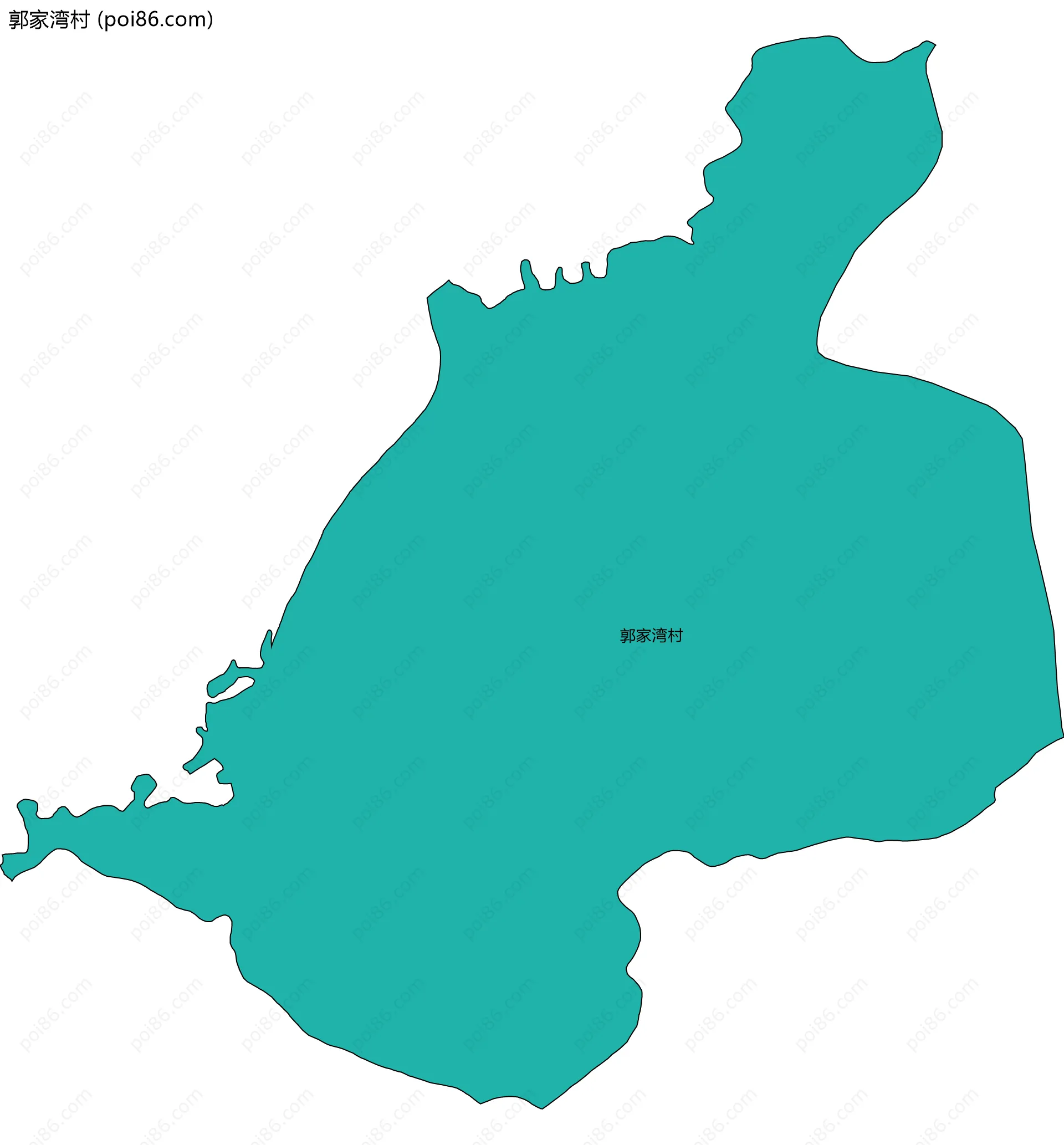 郭家湾村边界地图