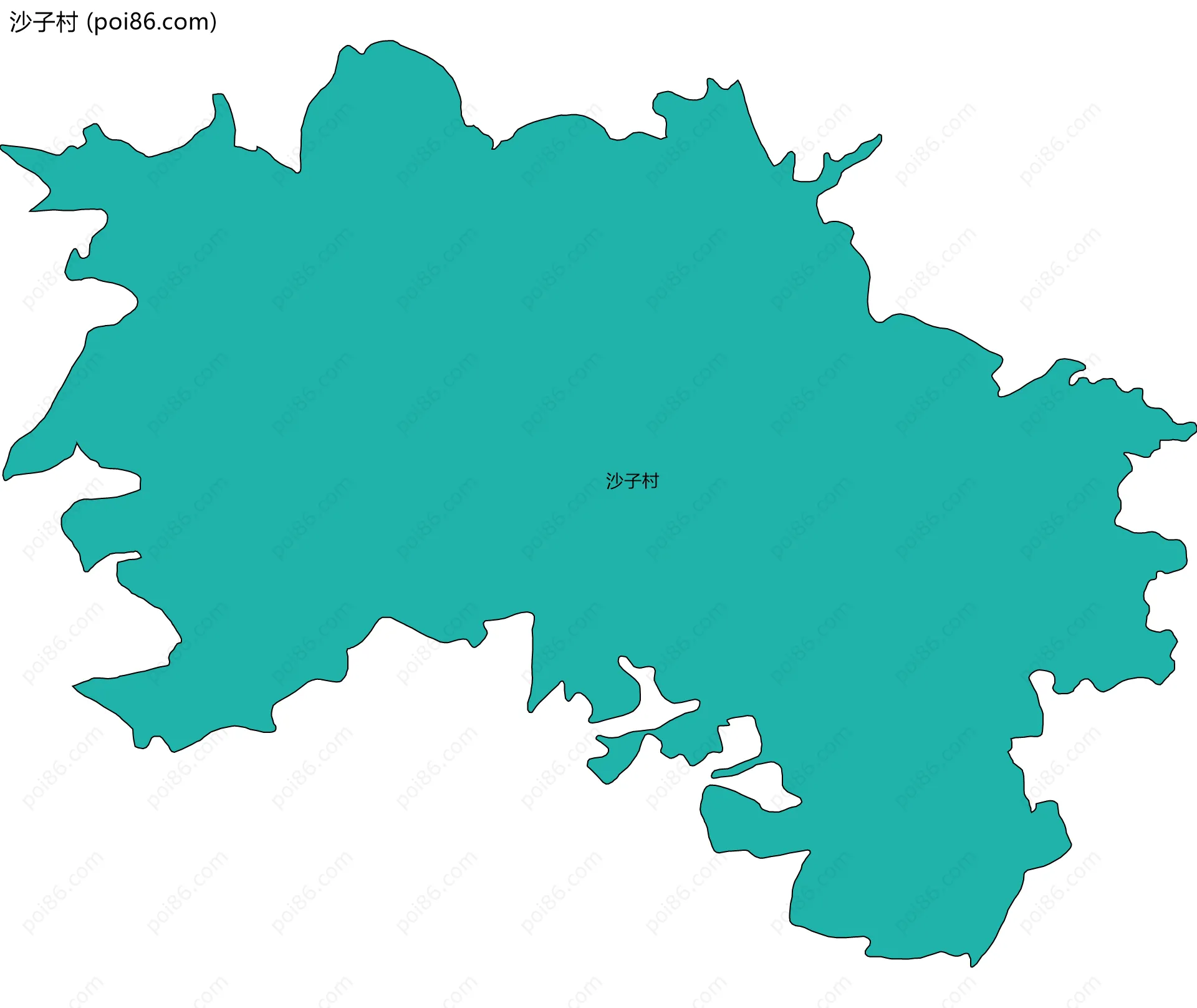 沙子村边界地图