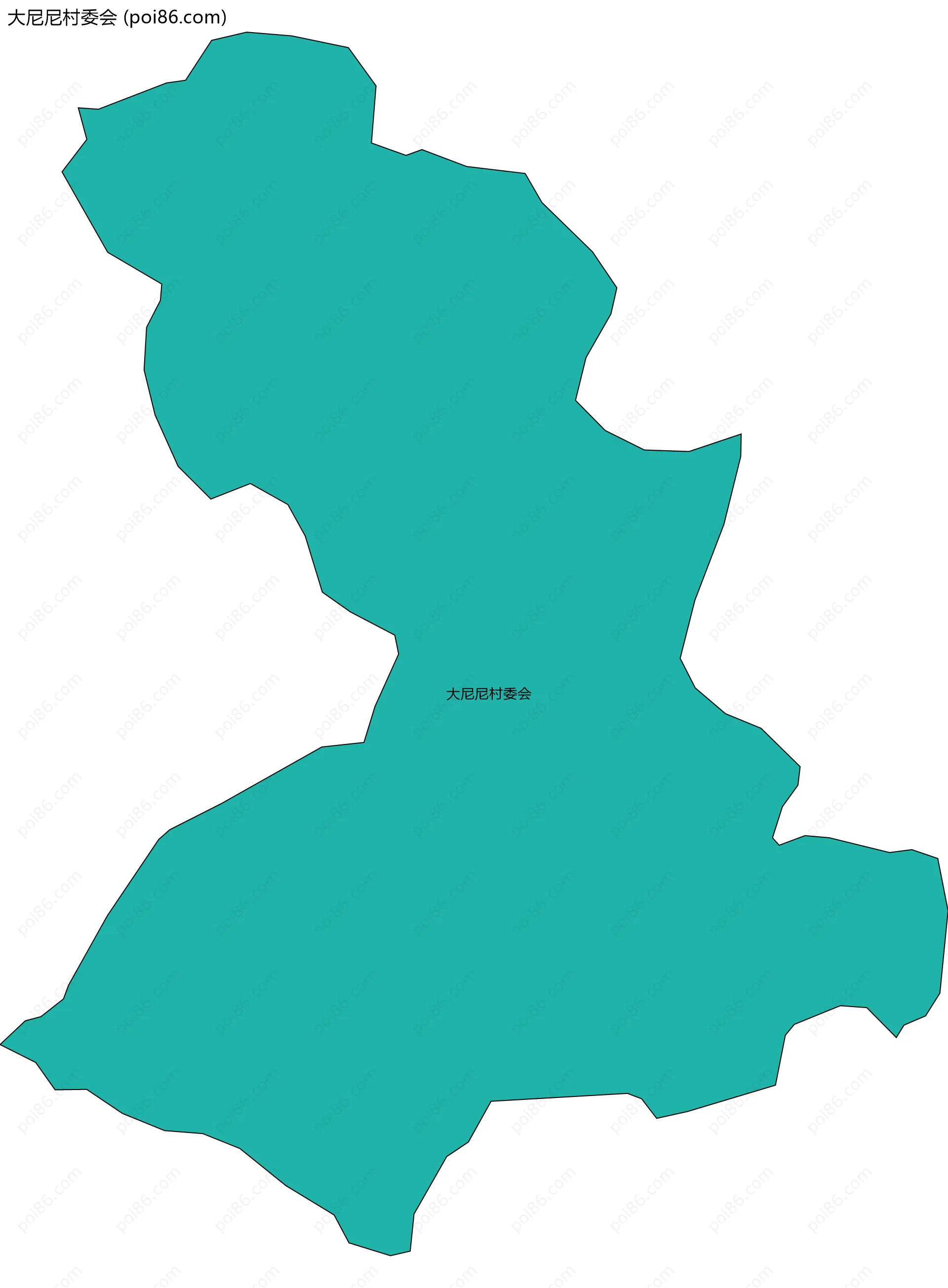 大尼尼村委会边界地图