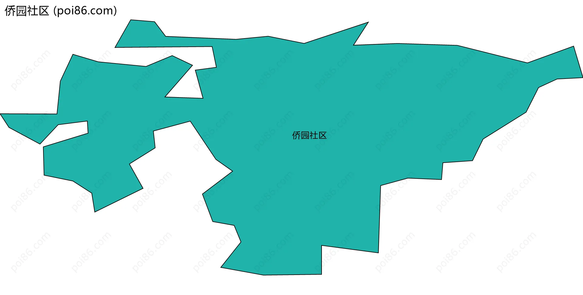 侨园社区边界地图