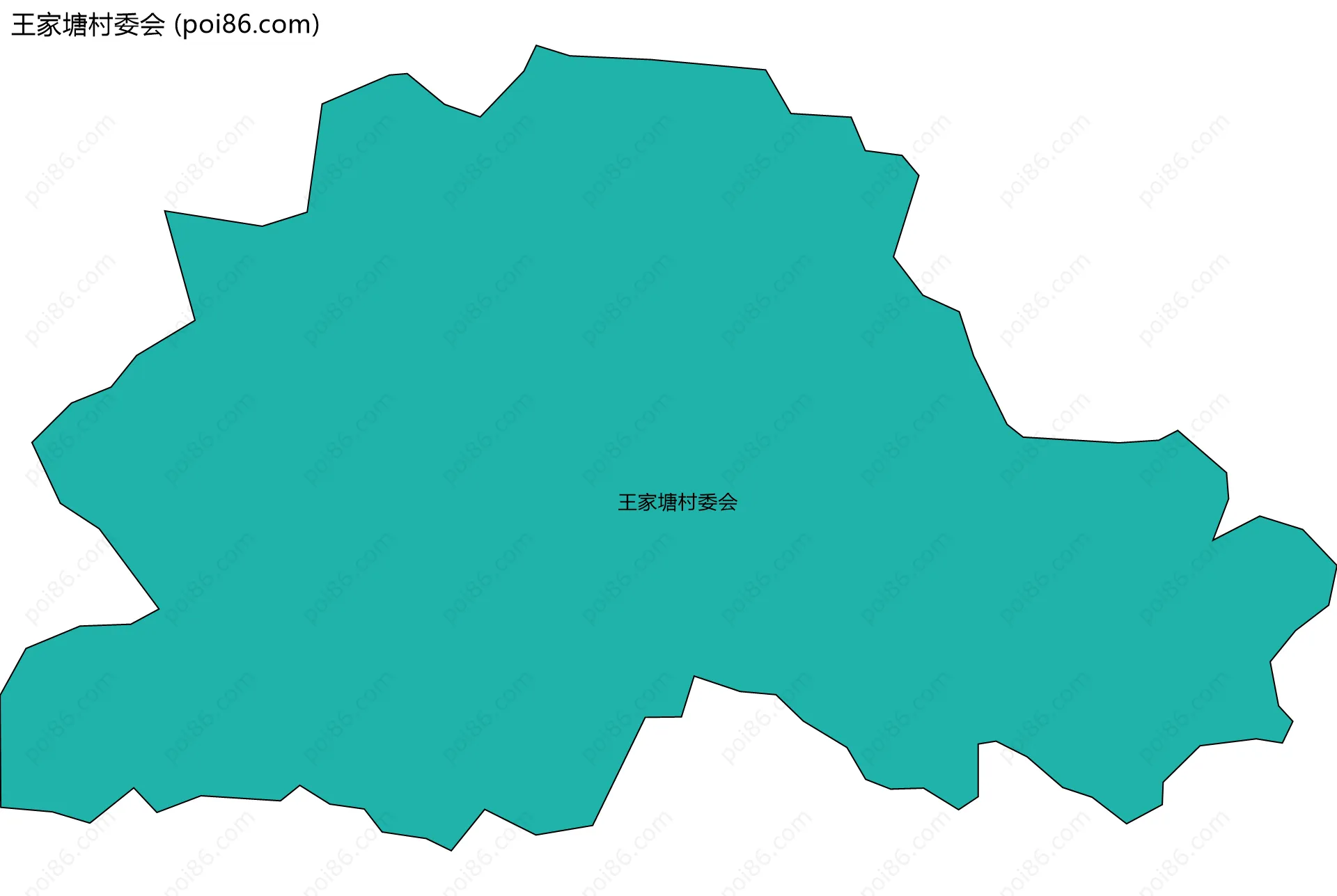 王家塘村委会边界地图