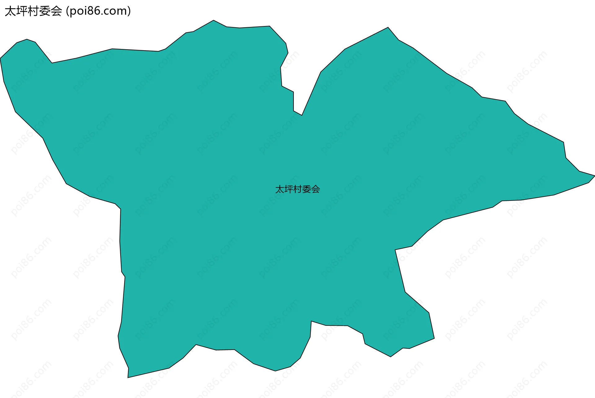 太坪村委会边界地图