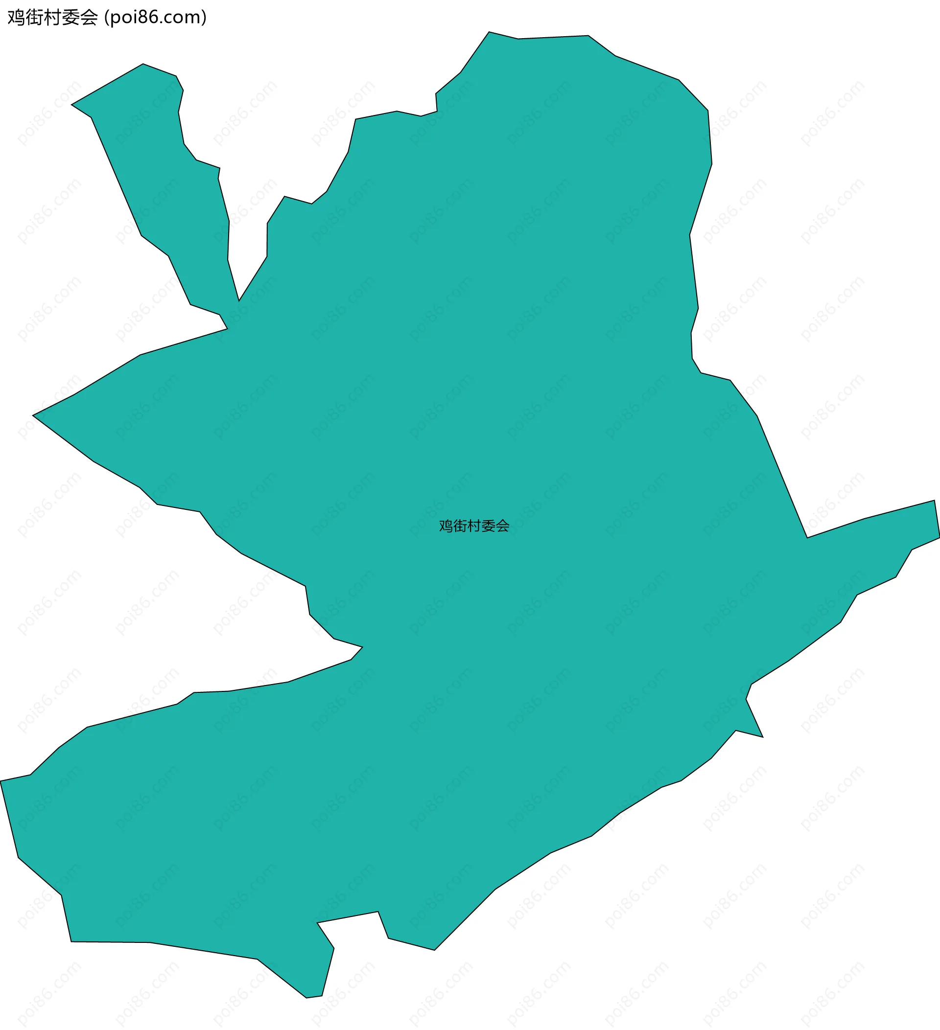 鸡街村委会边界地图