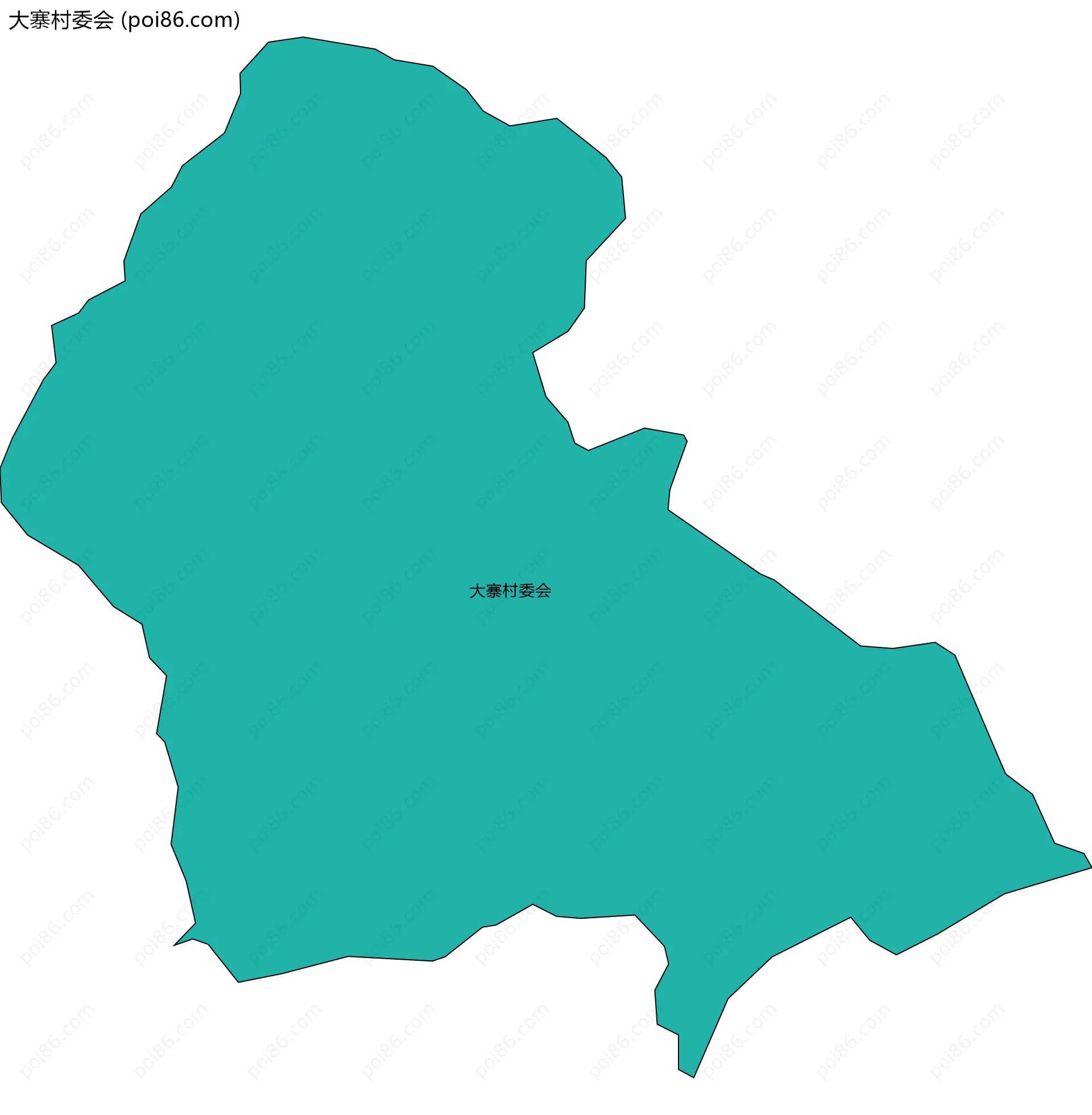 大寨村委会边界地图