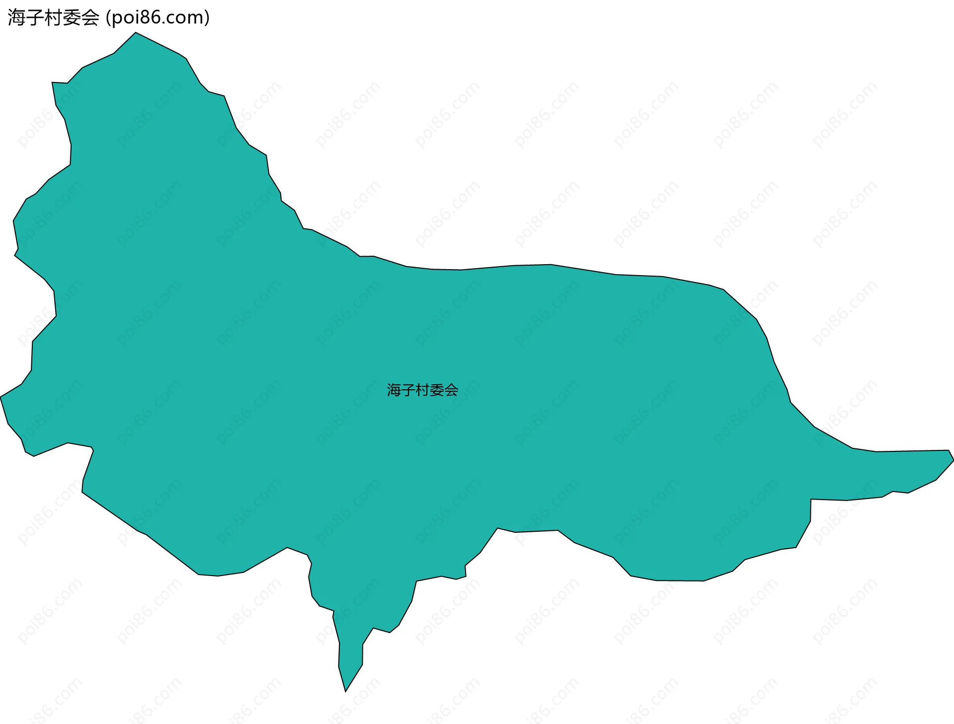 海子村委会边界地图