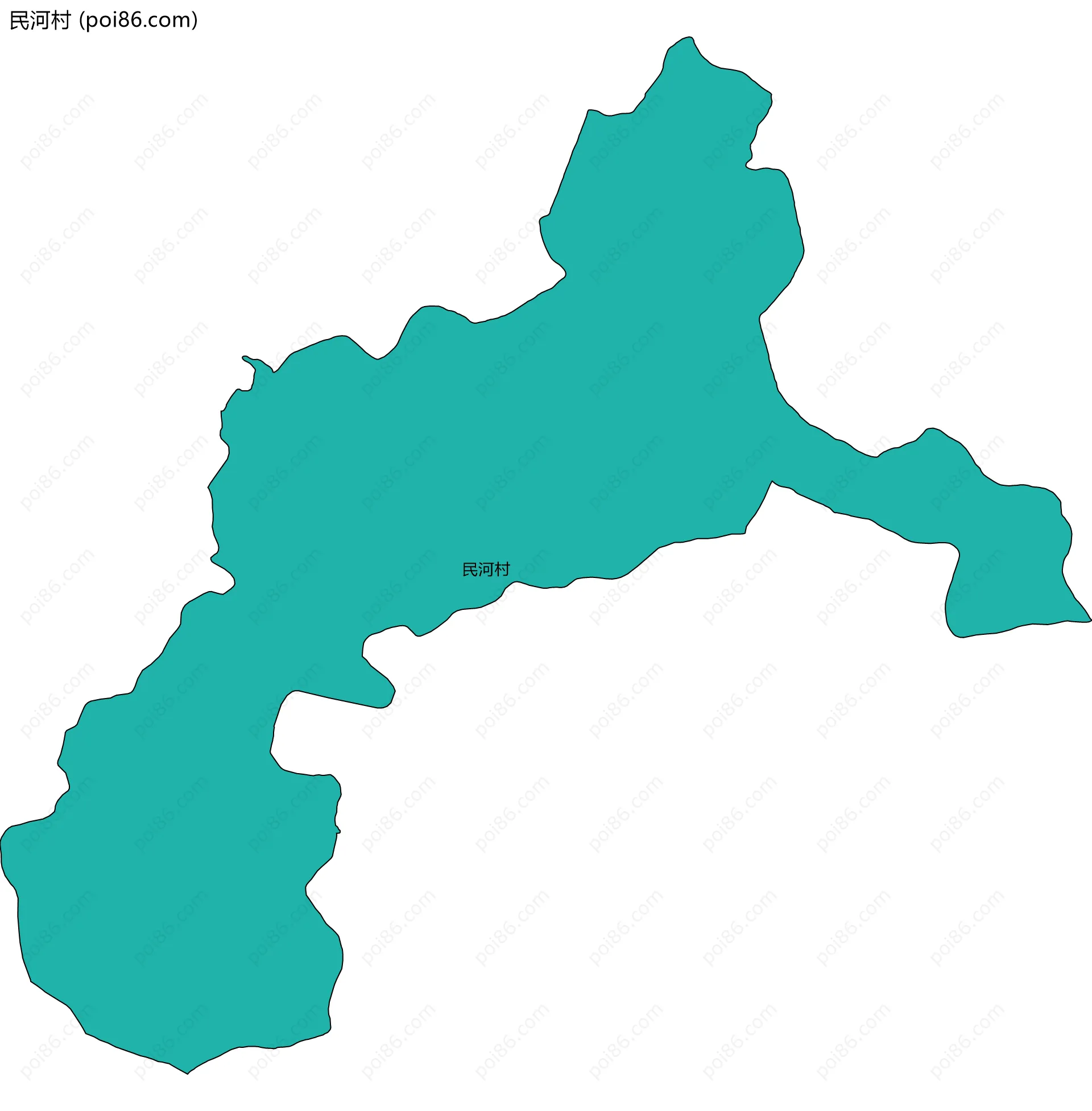民河村边界地图